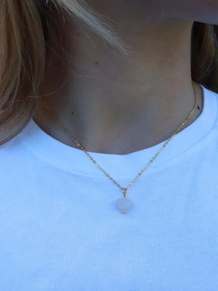 Kette für Damen Alma Rosenquarz "Love" – Symbol für Liebe | Soï (Sterlingsilber, vergoldet)