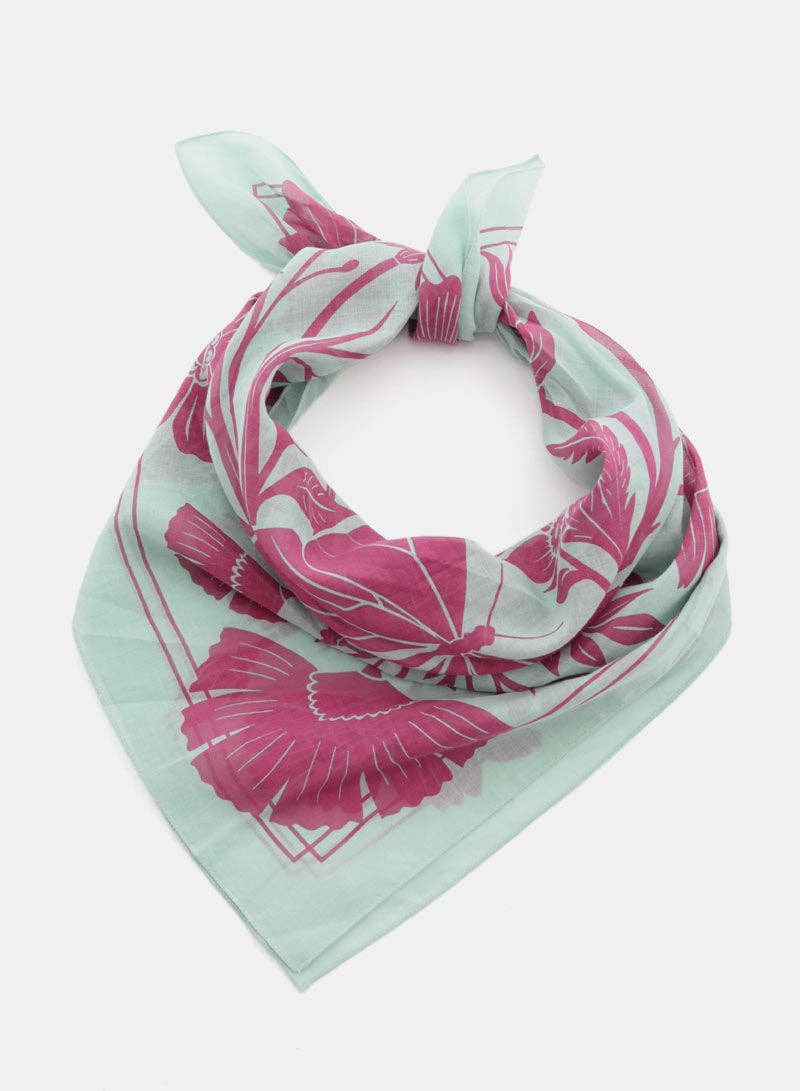 Bandana Halstuch 70 x 70 cm aus Bio Baumwolle mint pink - MARI simply love it.- simply love it.