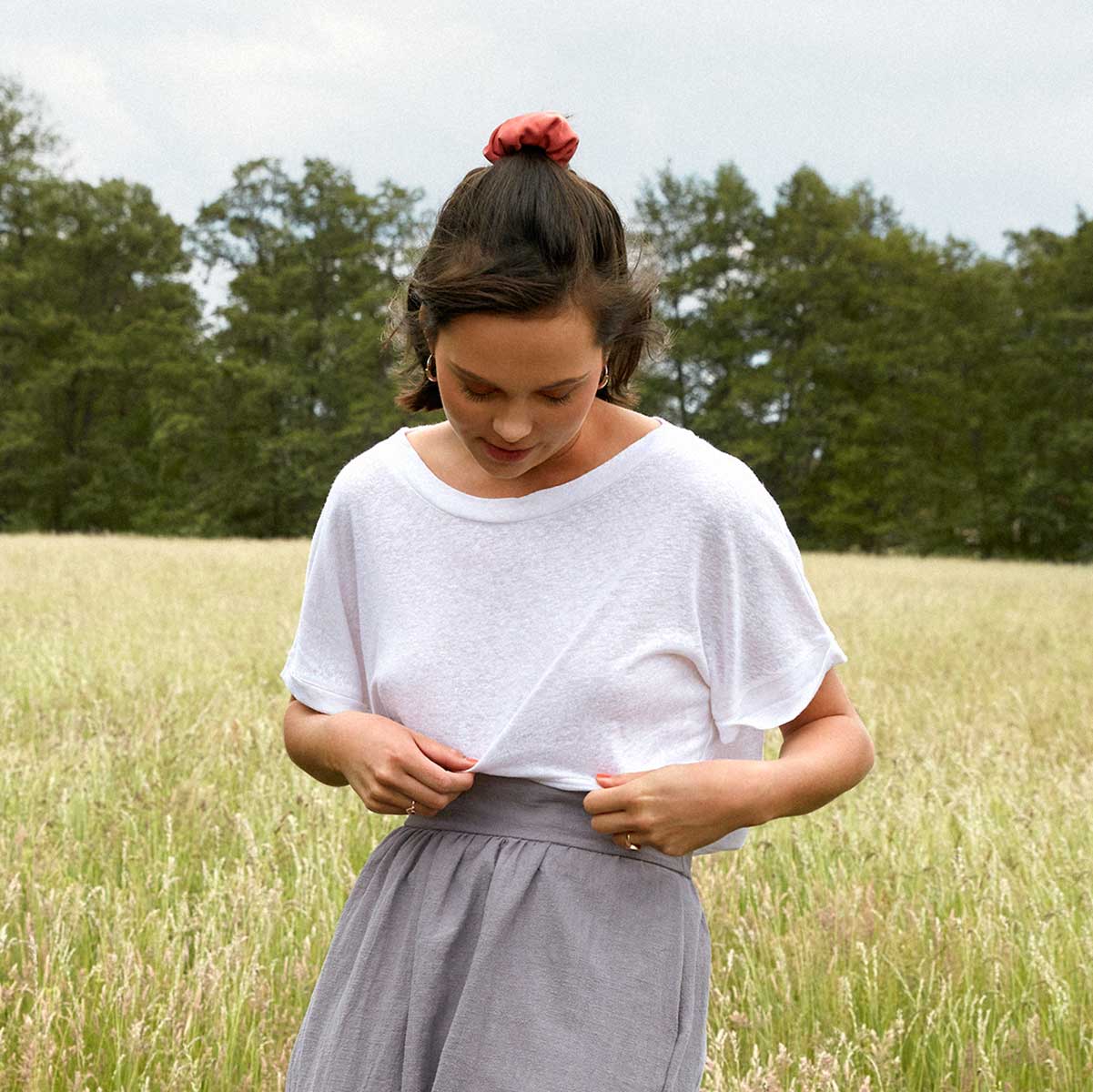 Leinenshirt LARI in Offwhite