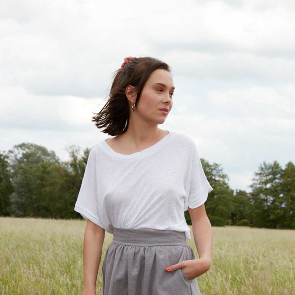 Leinenshirt LARI in Offwhite