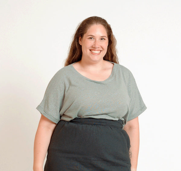 Leinenshirt LARI in Aqua Türkis