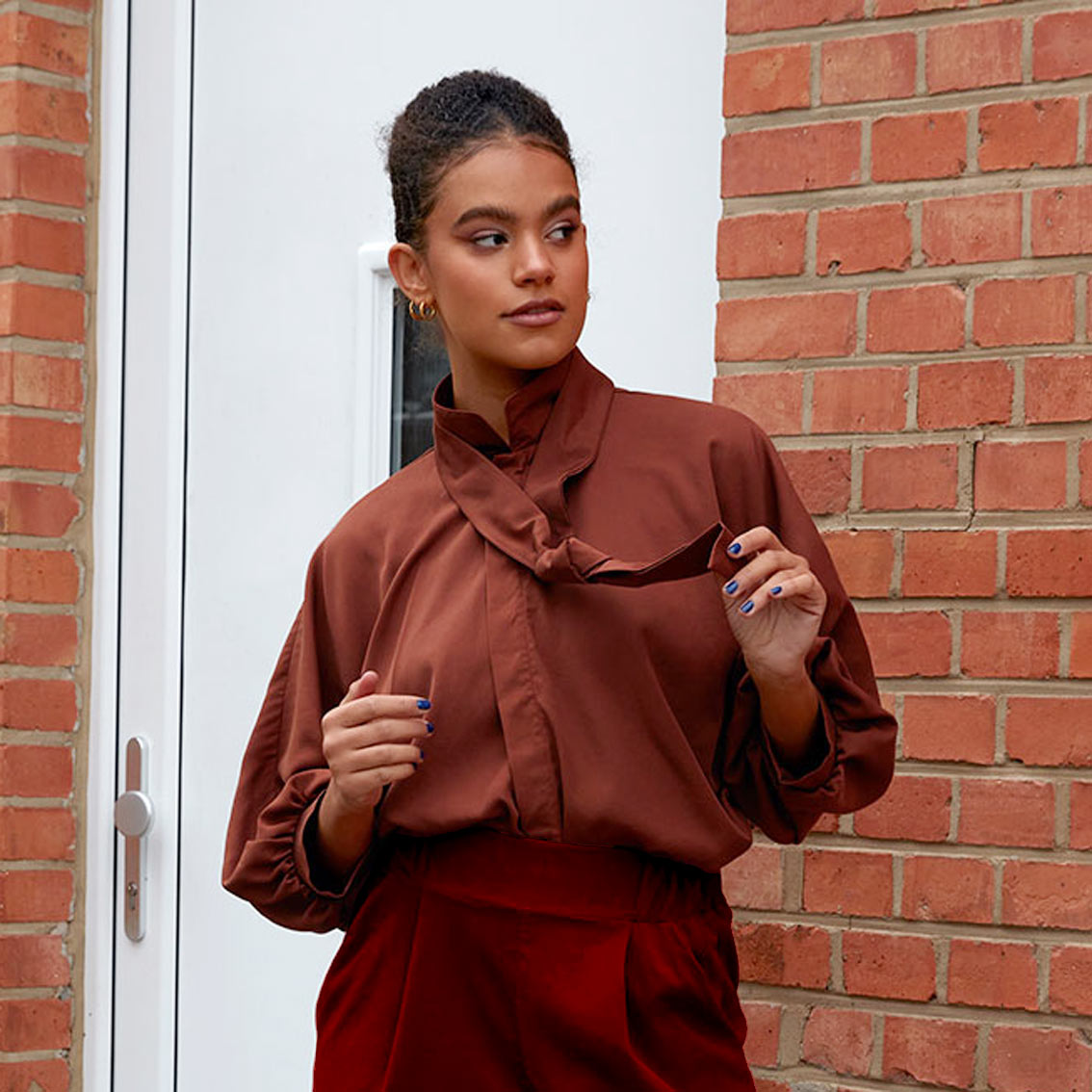 rostrote Fledermausbluse MAVIS aus TENCEL™