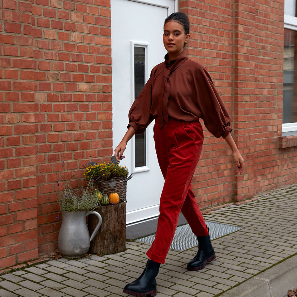 rostrote Fledermausbluse MAVIS aus TENCEL™