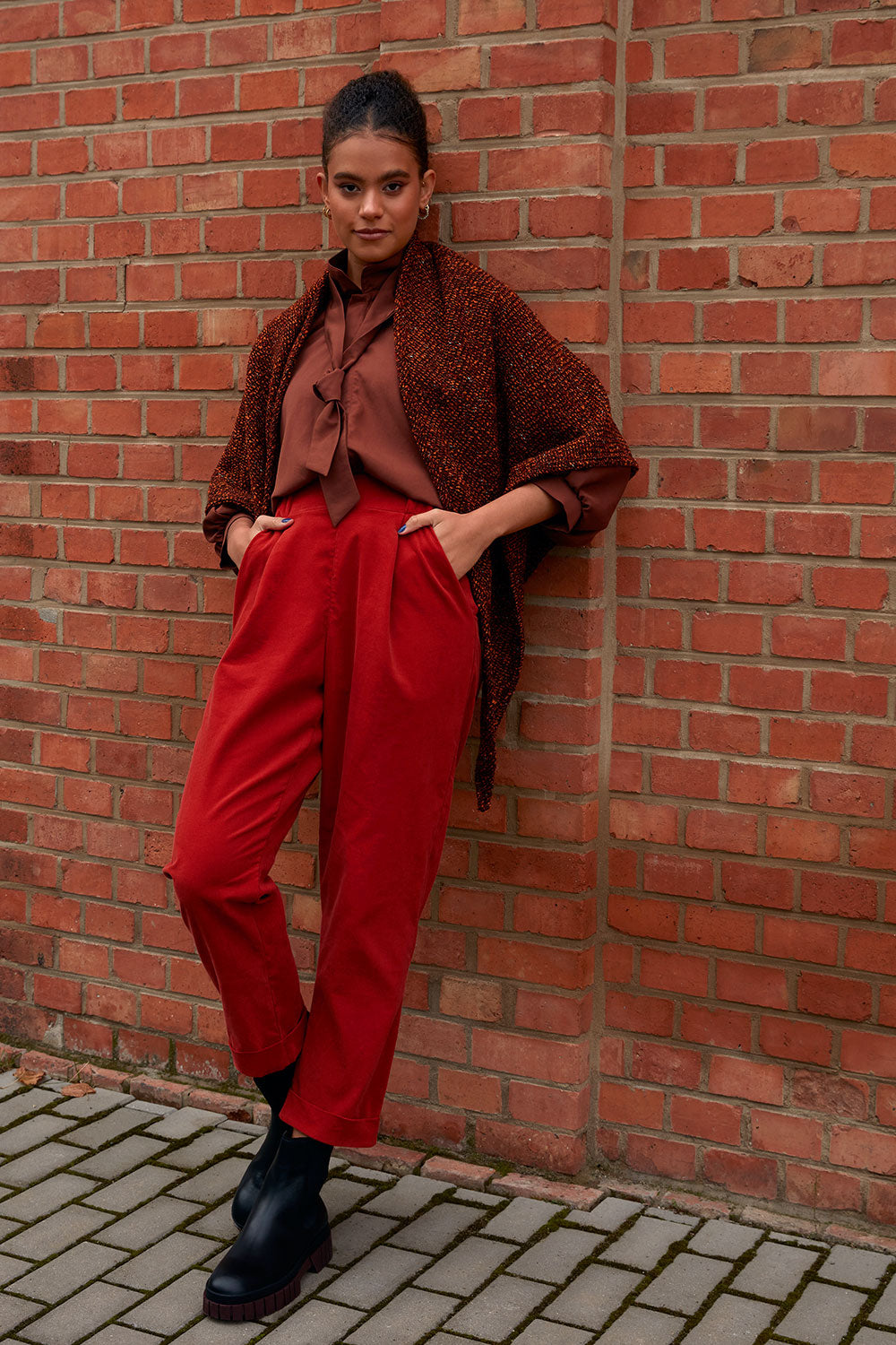 rostrote Fledermausbluse MAVIS aus TENCEL™