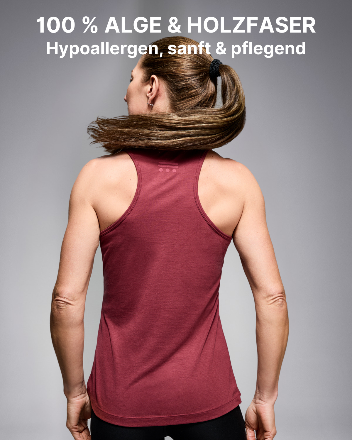 Racerback Tank Top aus TENCEL™ und SEACELL™ rot bordeaux FONDA | Gooden