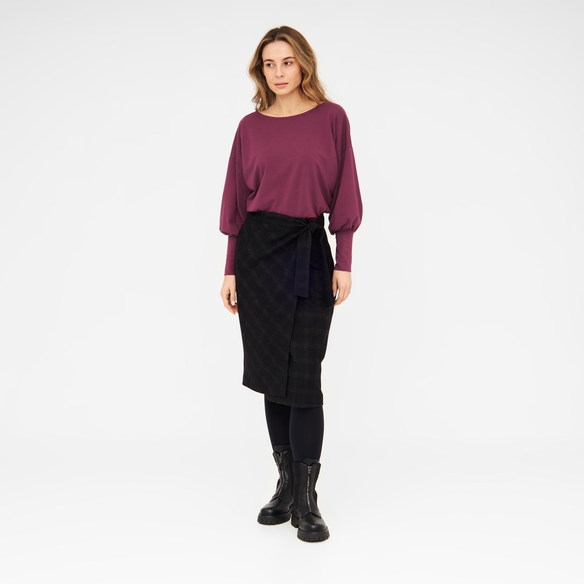 Longsleeve AVA Beere aus Bio-Baumwolle