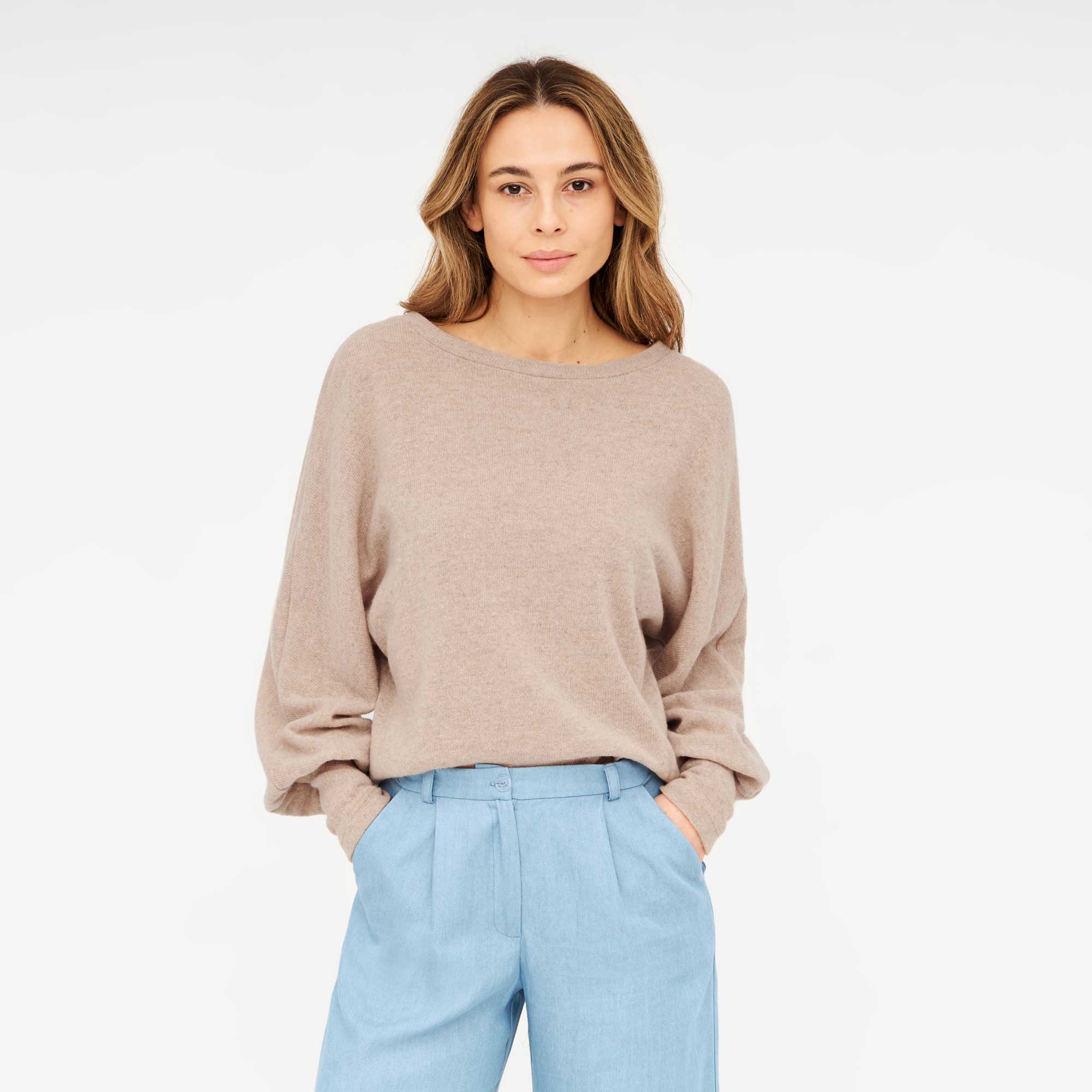 Pullover BOXI natur aus recycelter Wolle