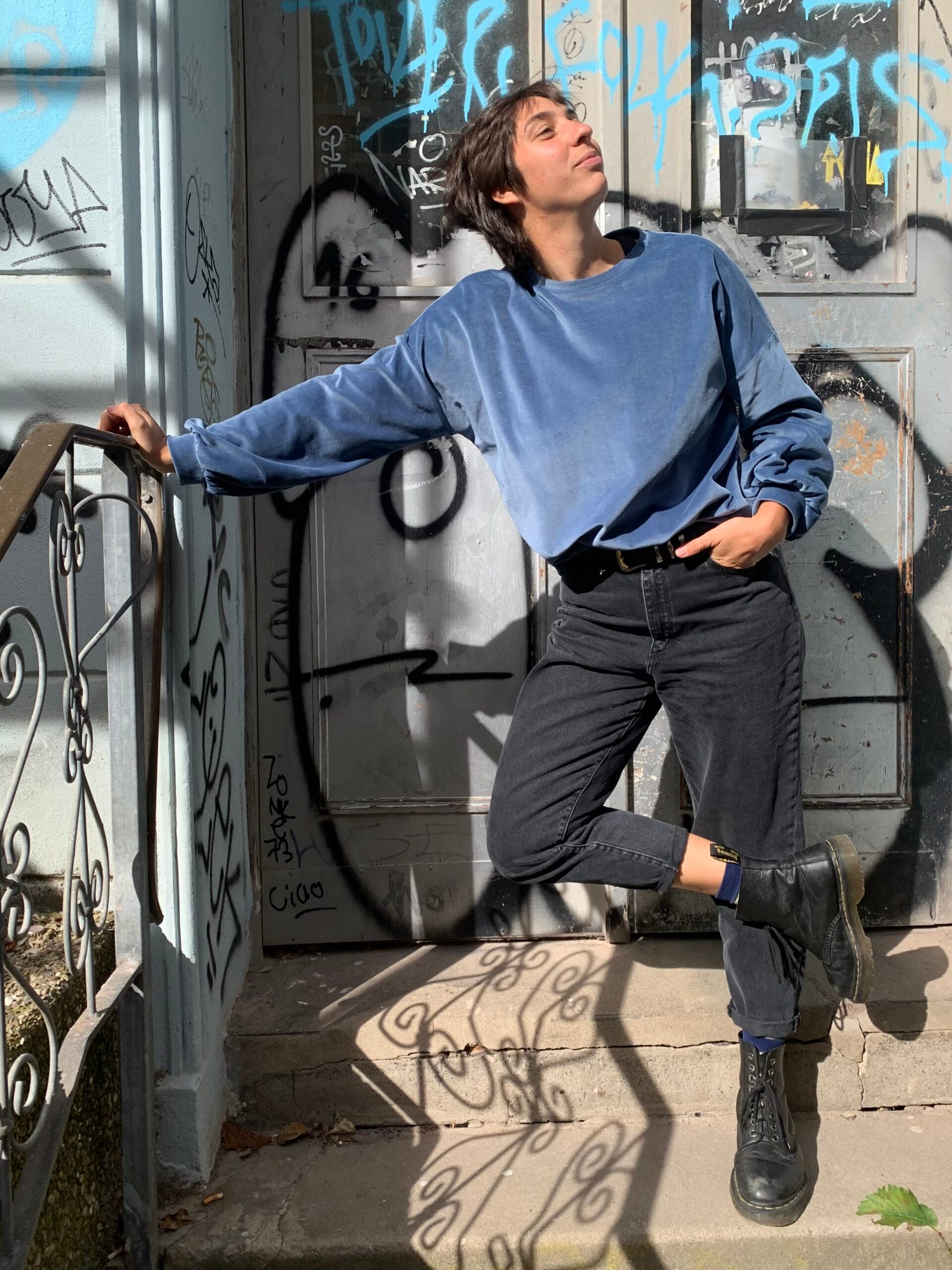 Nickipullover - Rauchblau