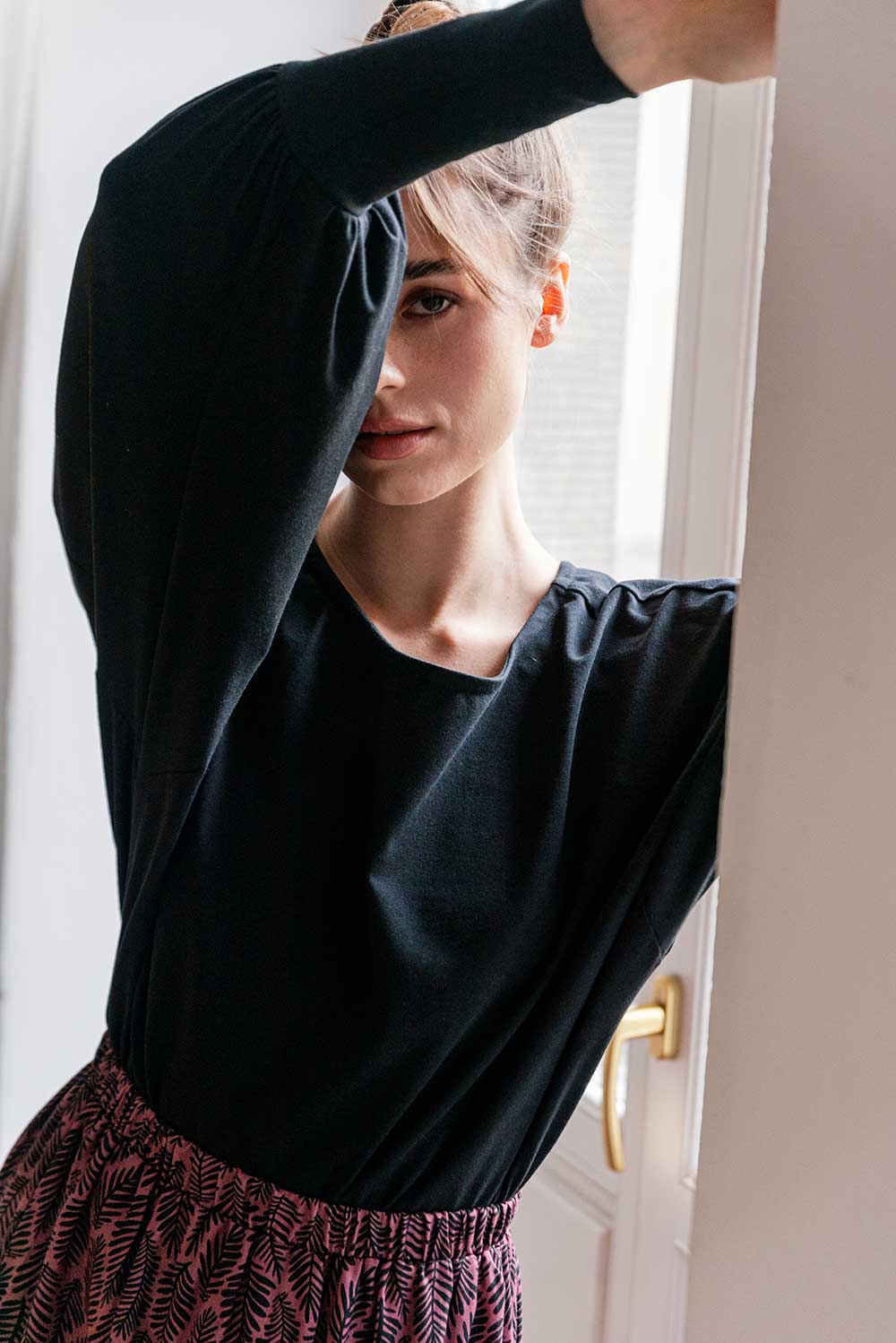 schwarzes Longsleeve AVA aus Bio-Baumwolle WiDDA- simply love it.