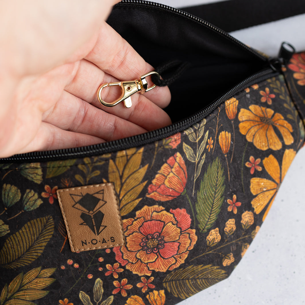 Bauchtasche Kork Flower