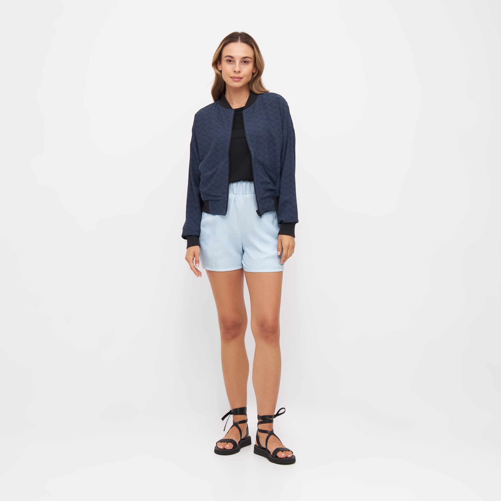 Wende-Blouson TURNER Grafik/Blau