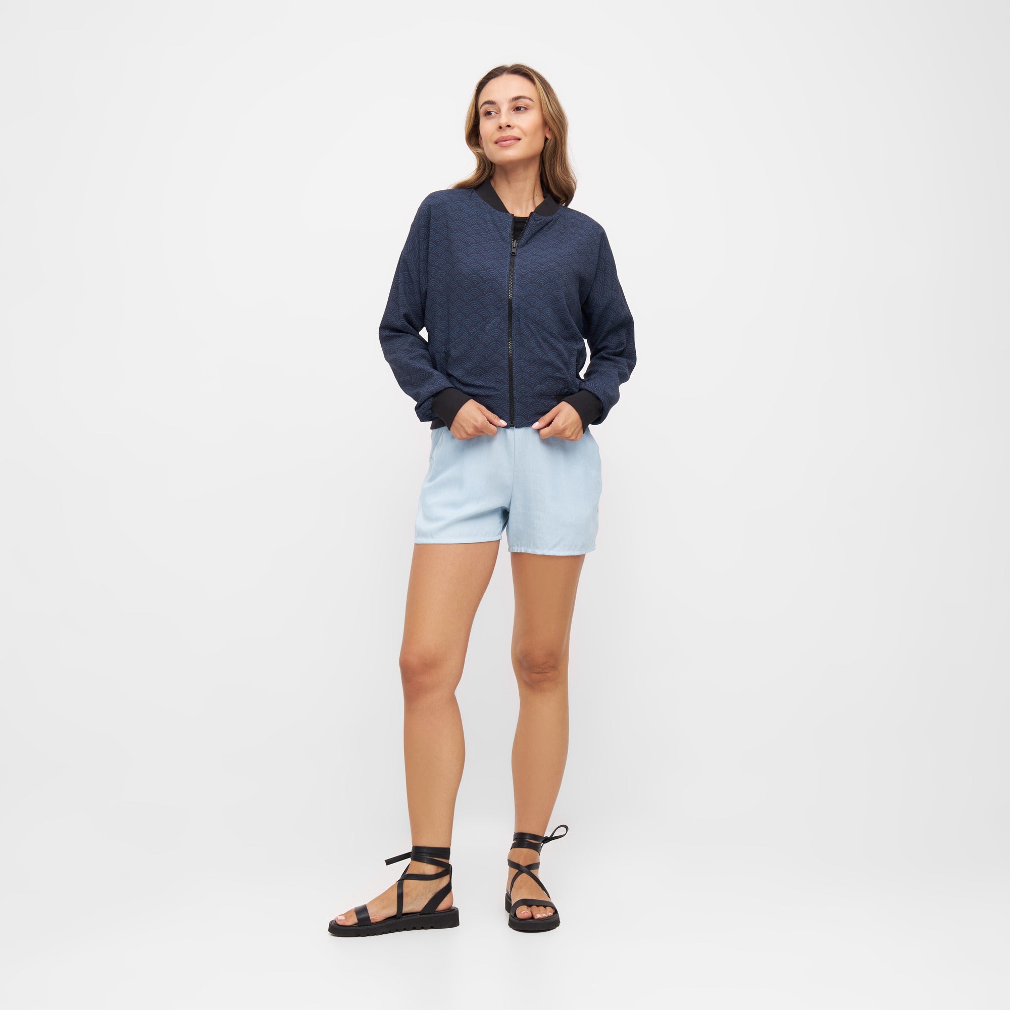 Wende-Blouson TURNER Grafik/Blau