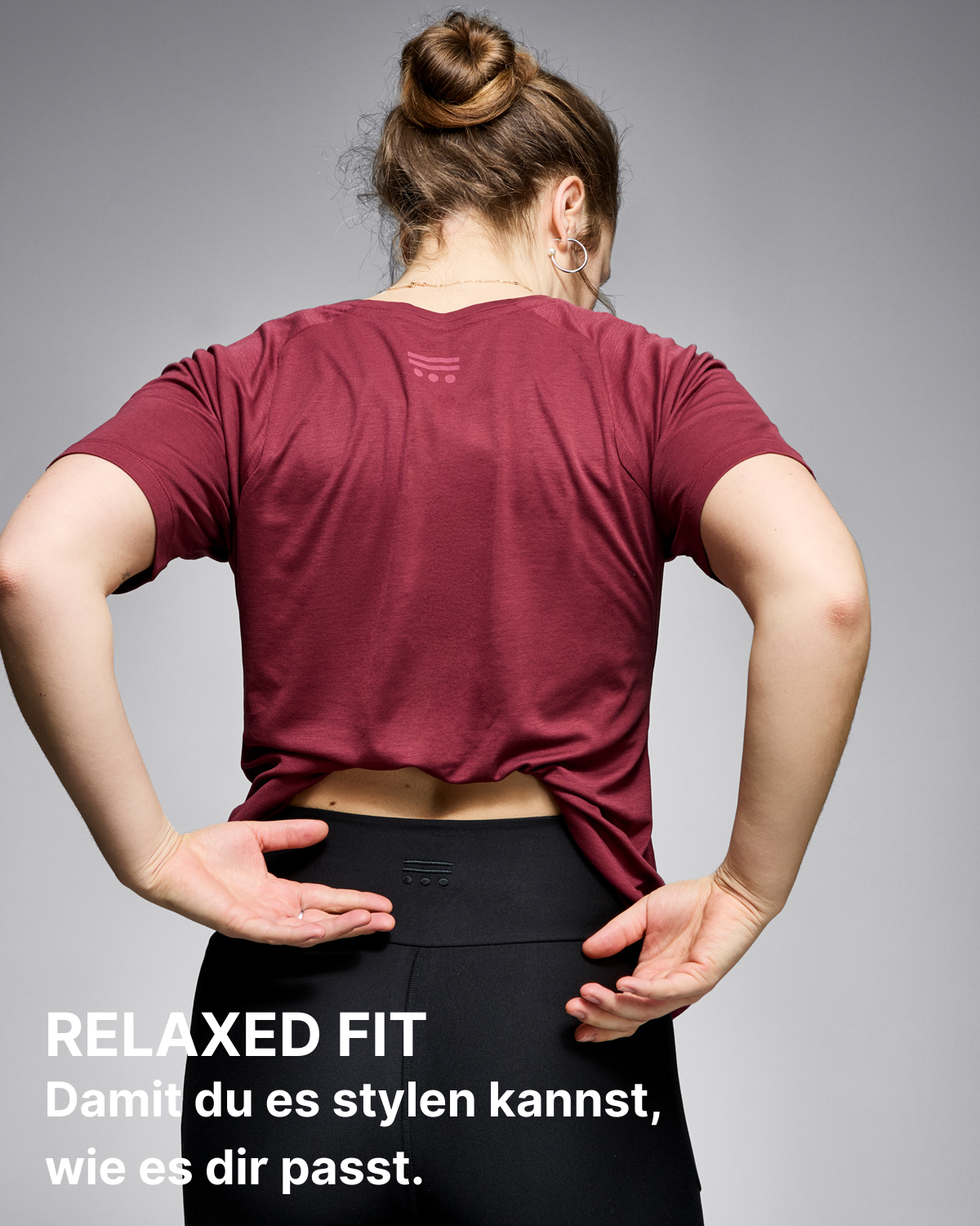 Performance T-Shirt aus TENCEL™ und SEACELL™ rot bordeaux HÉLÈNE | Gooden