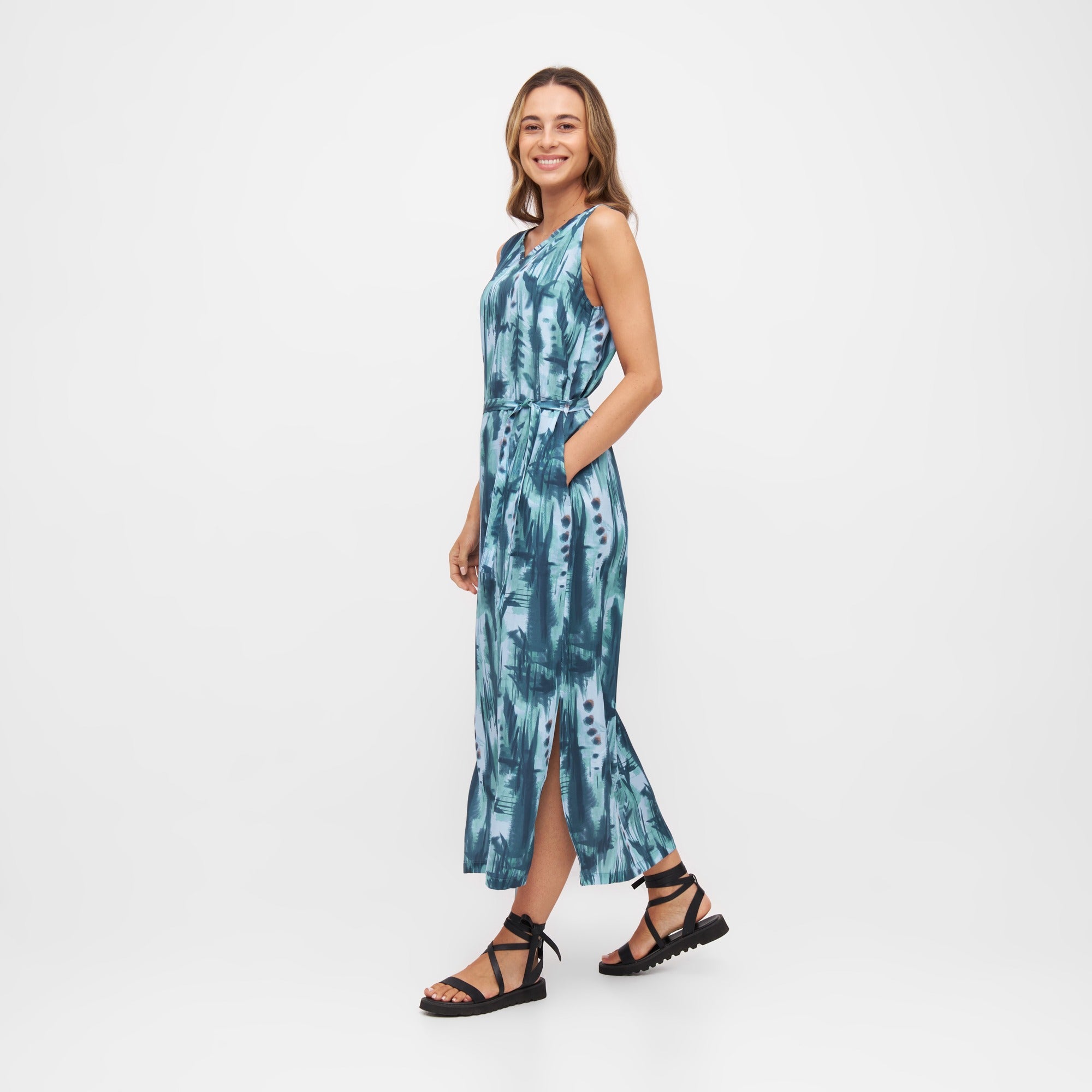 Maxikleid VANI Print Aquarell aus TENCEL®