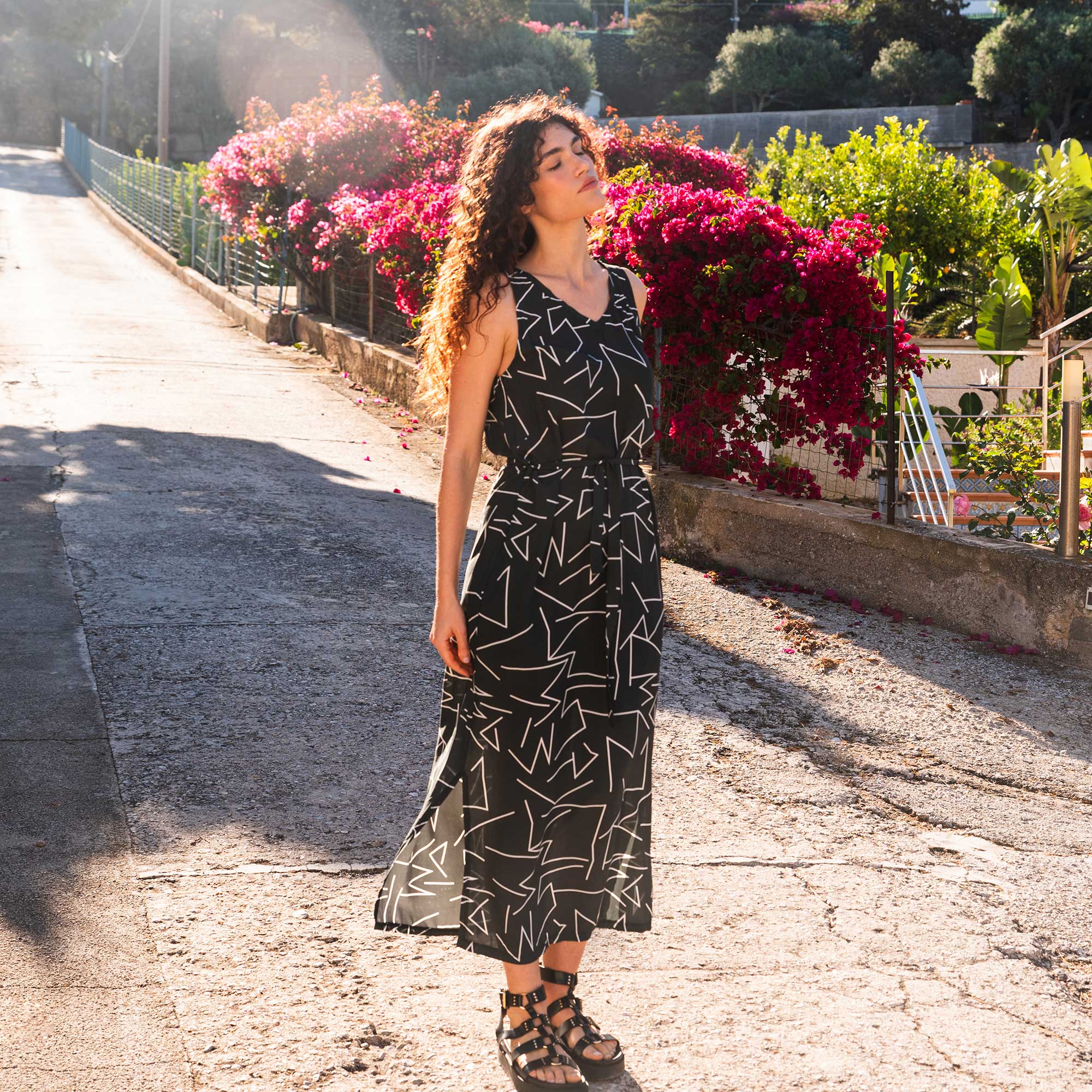 Maxikleid VANI Lines aus ECOVERO®