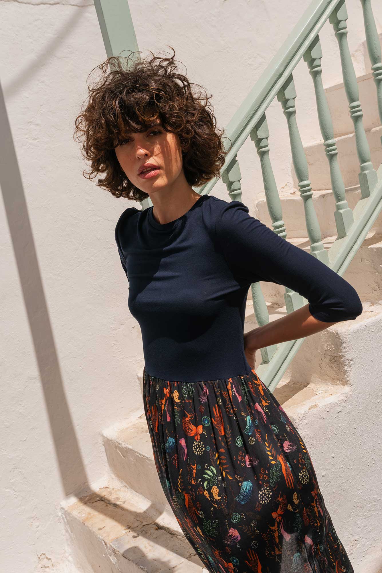 Kleid MIXI night/afri Print aus ECOVERO®