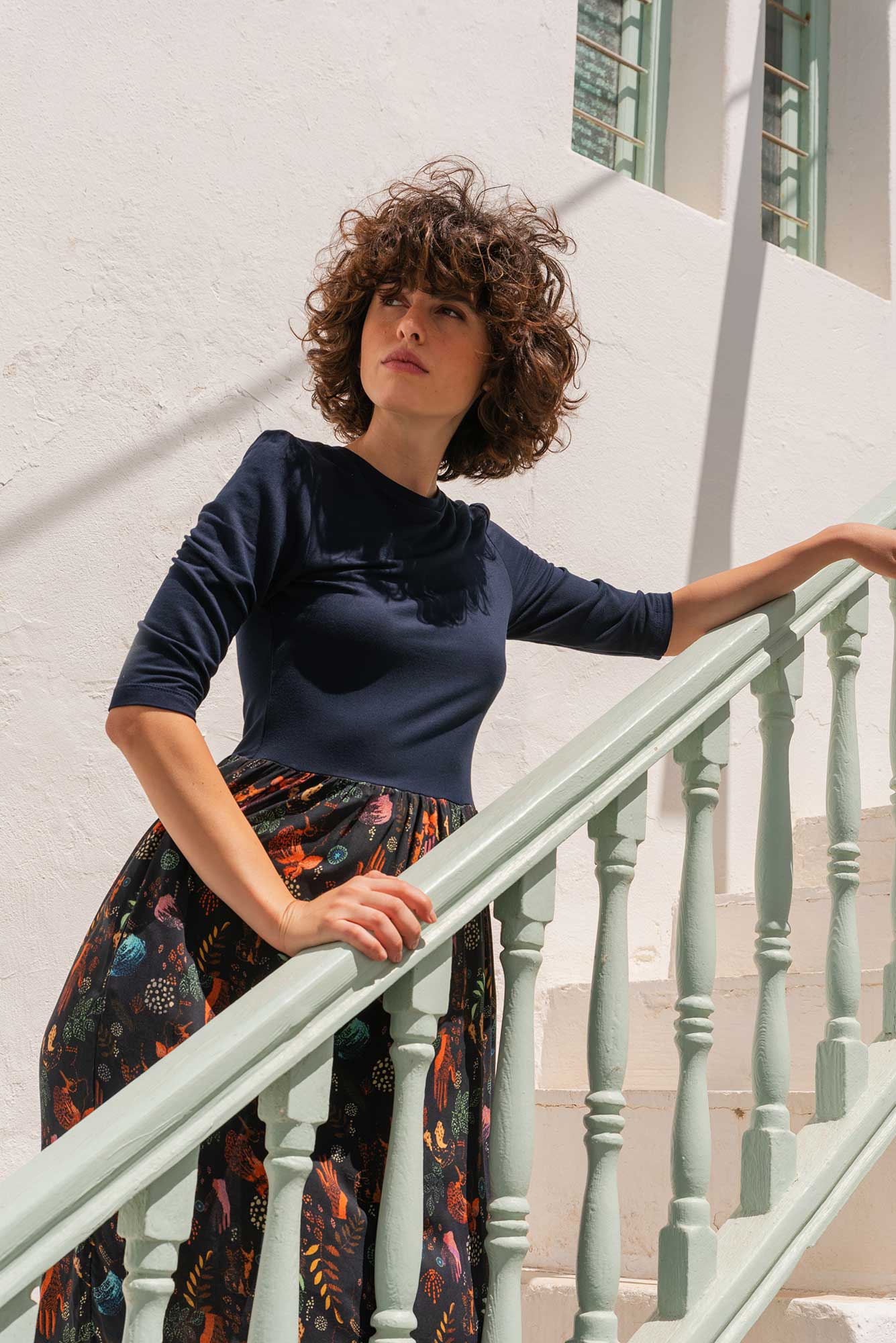 Kleid MIXI night/afri Print aus ECOVERO®