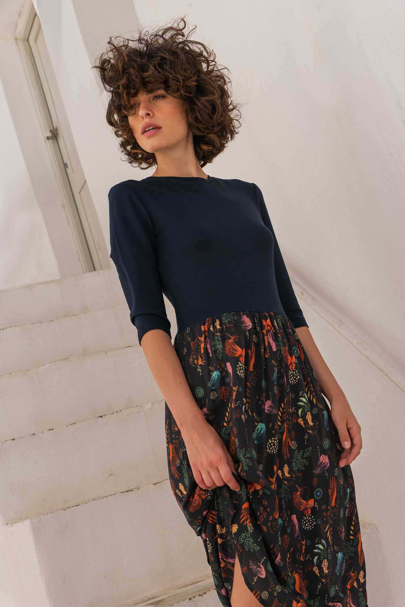 Kleid MIXI night/afri Print aus ECOVERO®