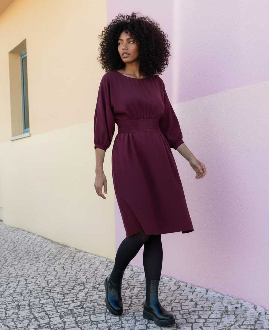 Kleid LISANNE Beere aus ECOVERO®