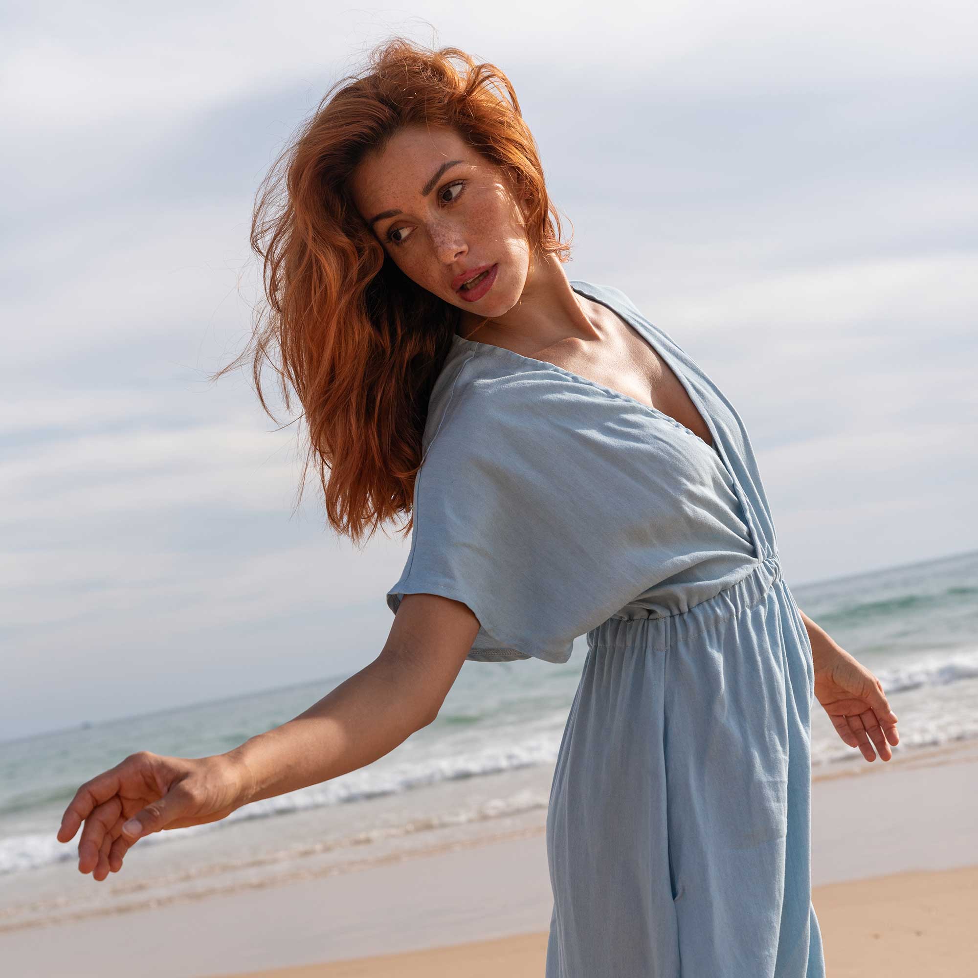 Kimonokleid JOAN in Jeans aus TENCEL® Chambray