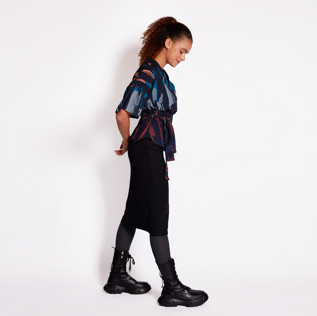 Midirock BASIC aus TENCEL® Modal in Schwarz