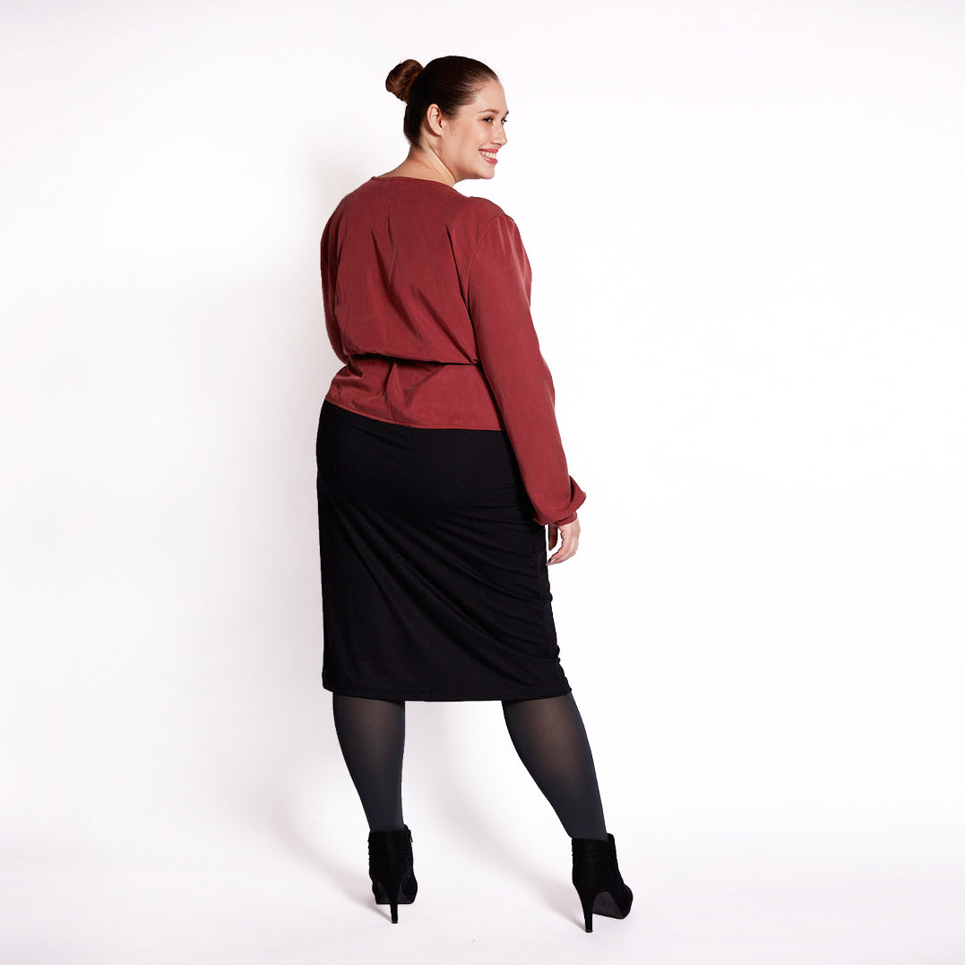 Midirock BASIC aus TENCEL® Modal in Schwarz