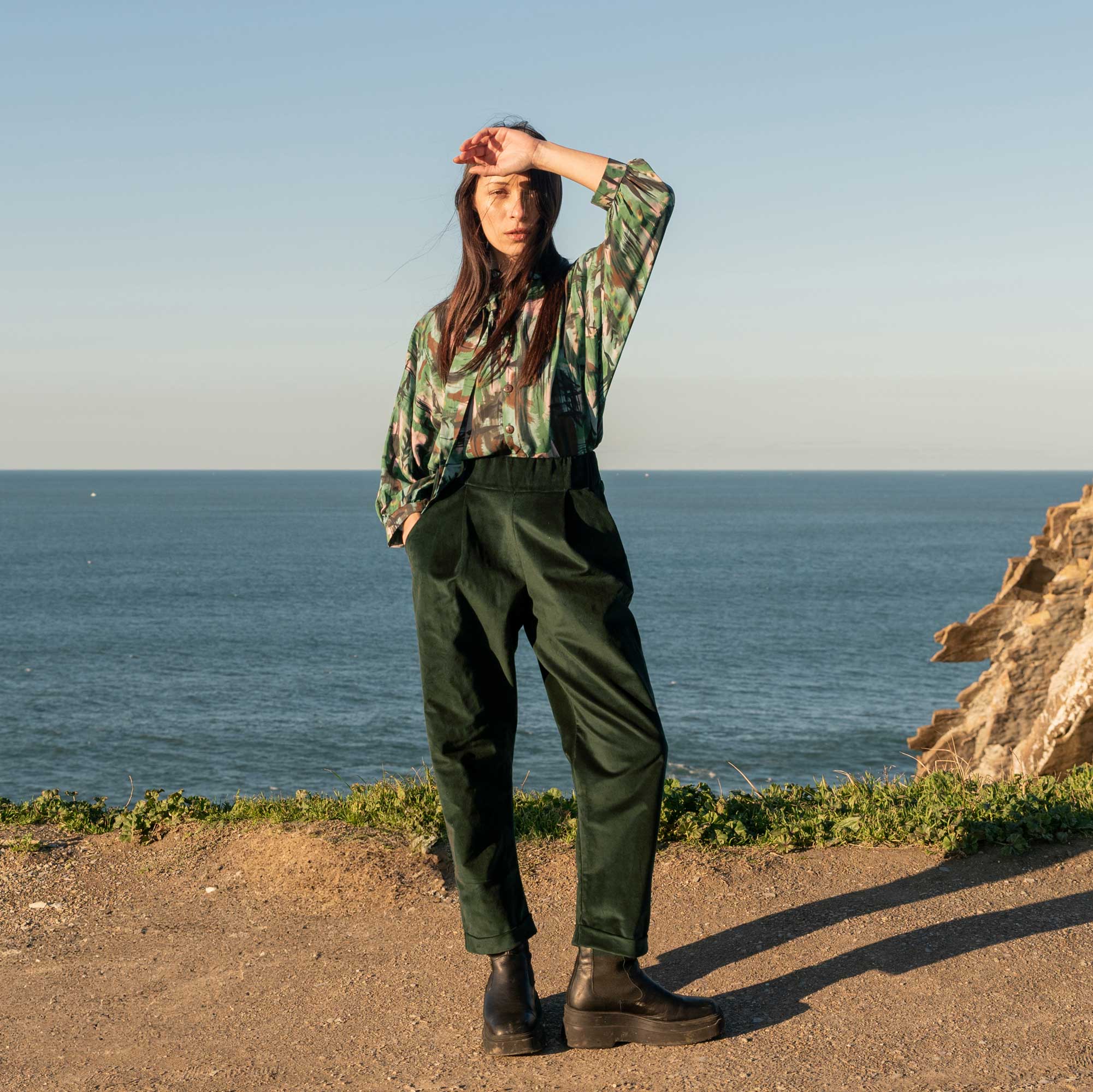 grüne Cordhose SEPP Deep Sea