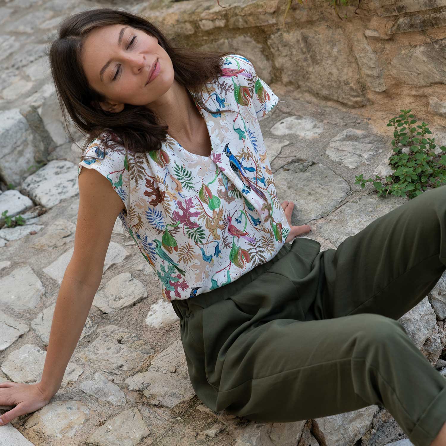 Bundfaltenhose JUPP Oliv aus TENCEL®