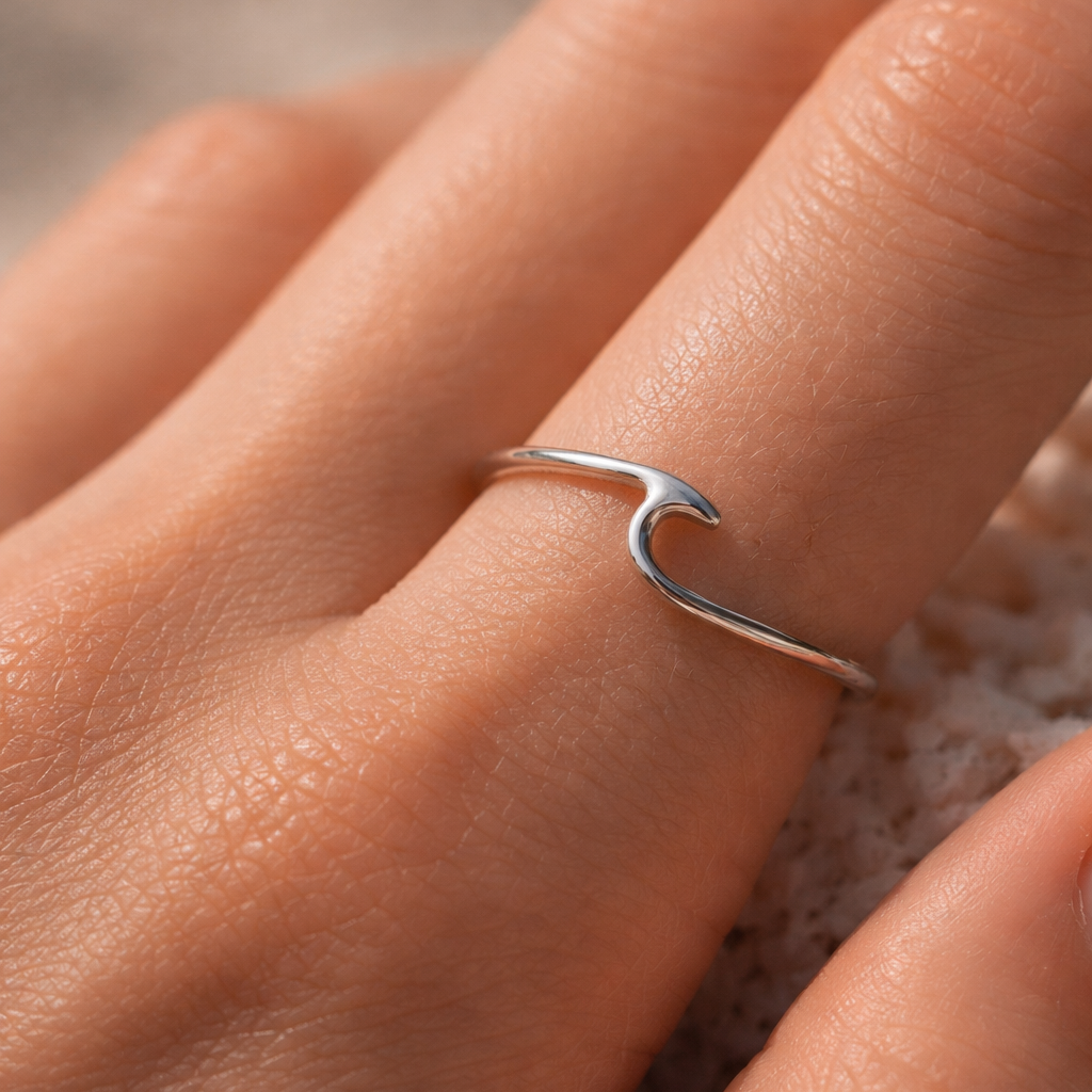 Wave Ring aus 925 Silber – Handgefertigter Wellen-Ring | Salty