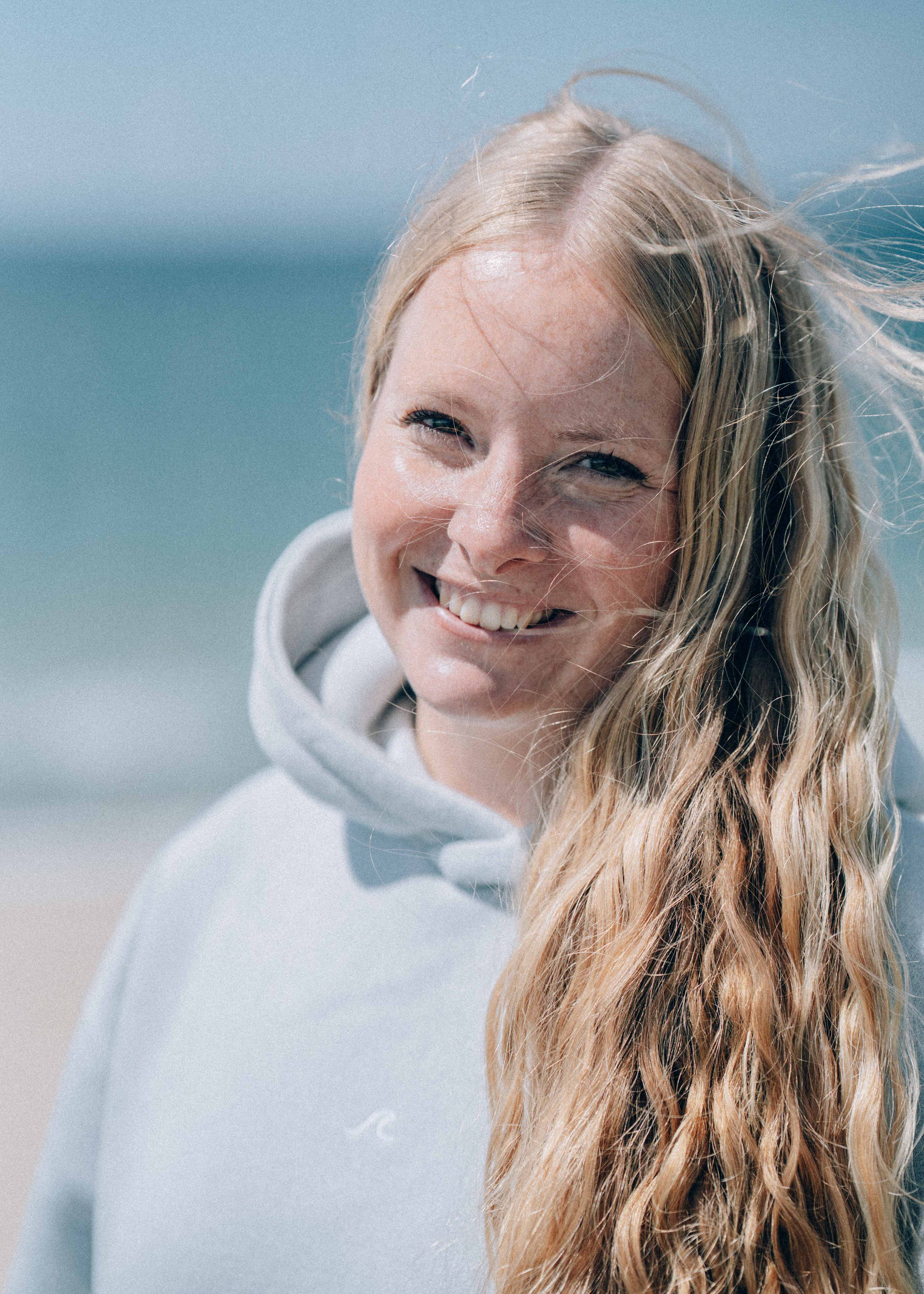 Kuscheliger Hoodie Oversized Wave Meeresblau | Salty