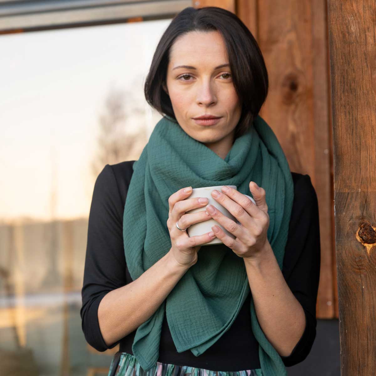 XL Musselin Tuch aus Bio-Baumwolle in vielen Farben