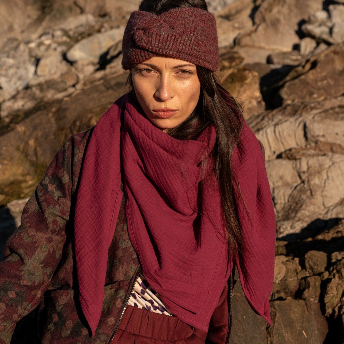 XL Musselin Tuch aus Bio-Baumwolle in vielen Farben