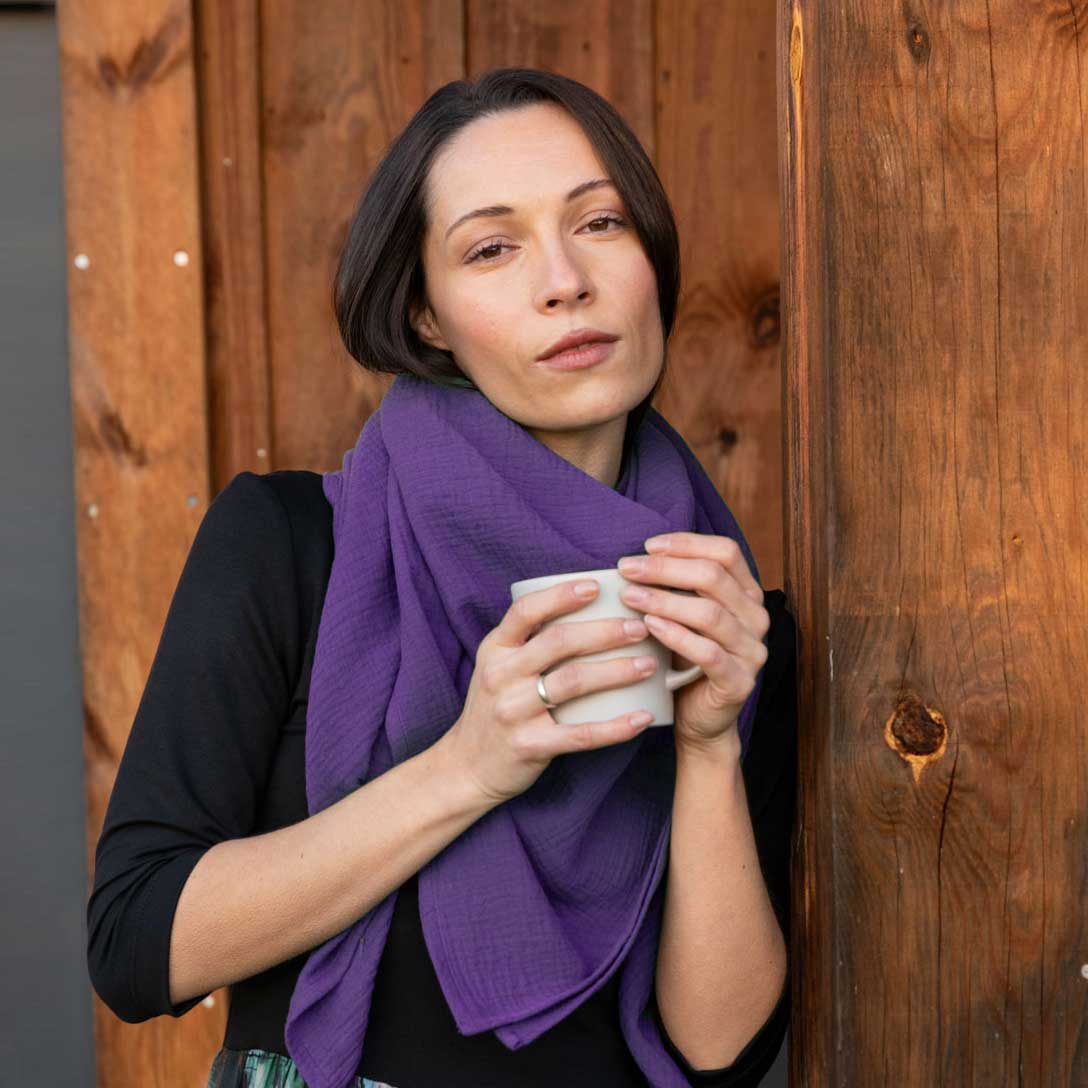 XL Musselin Tuch aus Bio-Baumwolle in vielen Farben