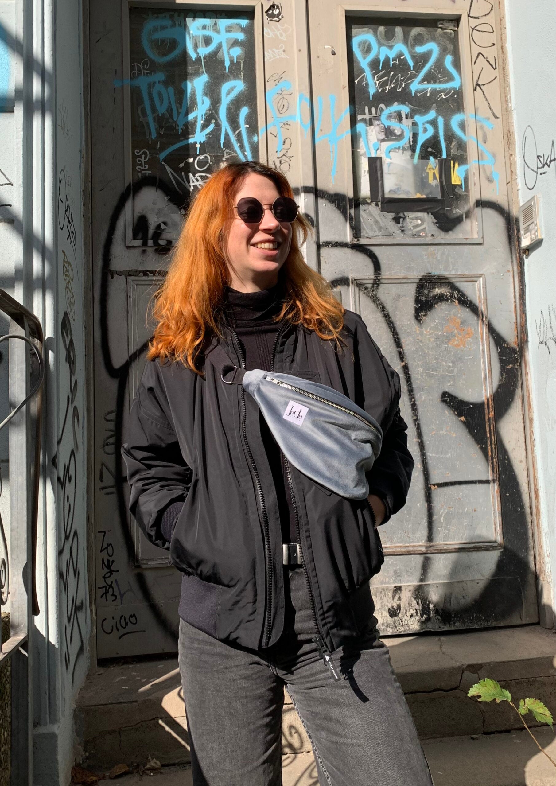 Bumbag XL - Samt grau