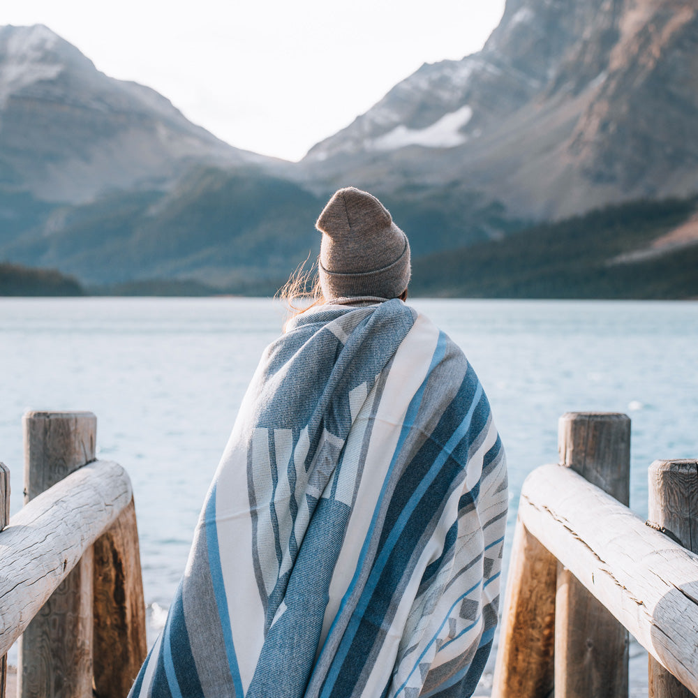 Schurwolldecke Buenaventura Blue