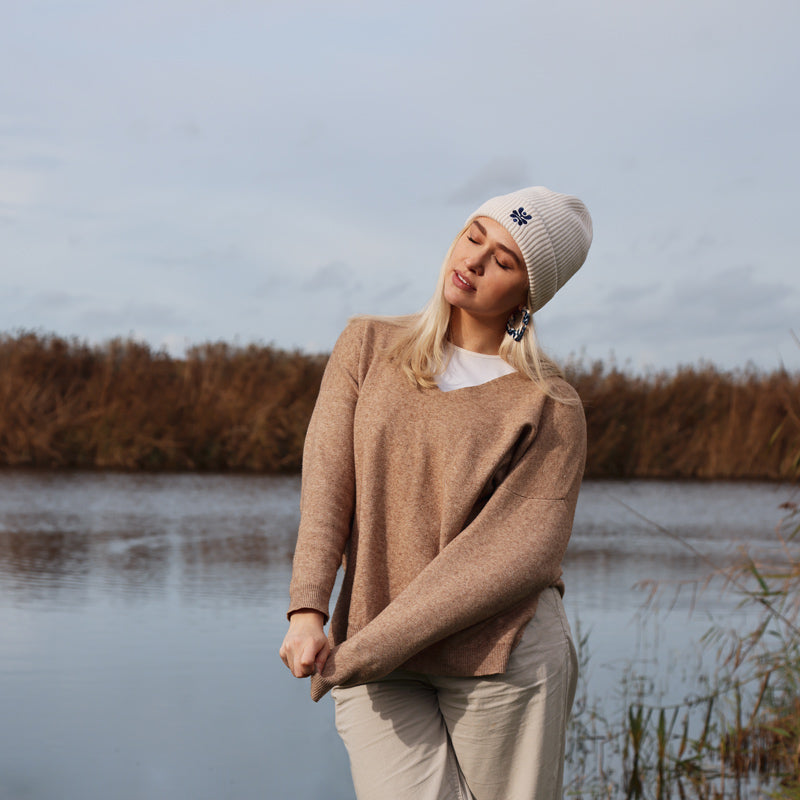 Mütze aus Merinowolle PAPALE IVORY