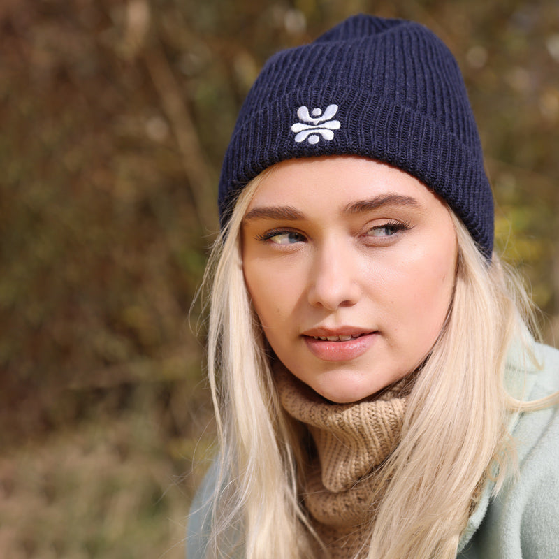 Mütze aus Merinowolle PAPALE BLAU