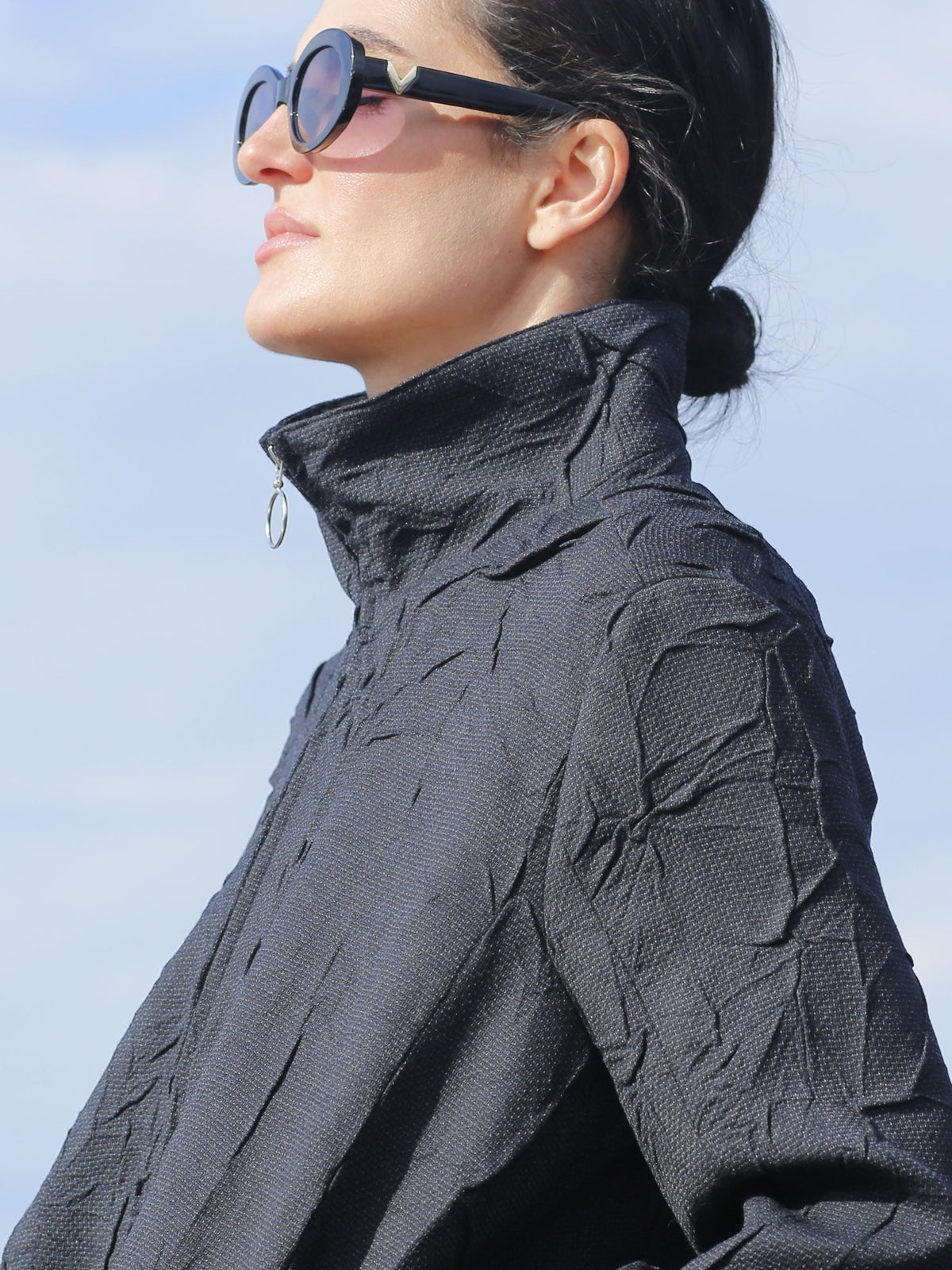 Hochwertiger Blouson INK mit Wolle in Nachtblau | Sweersocean