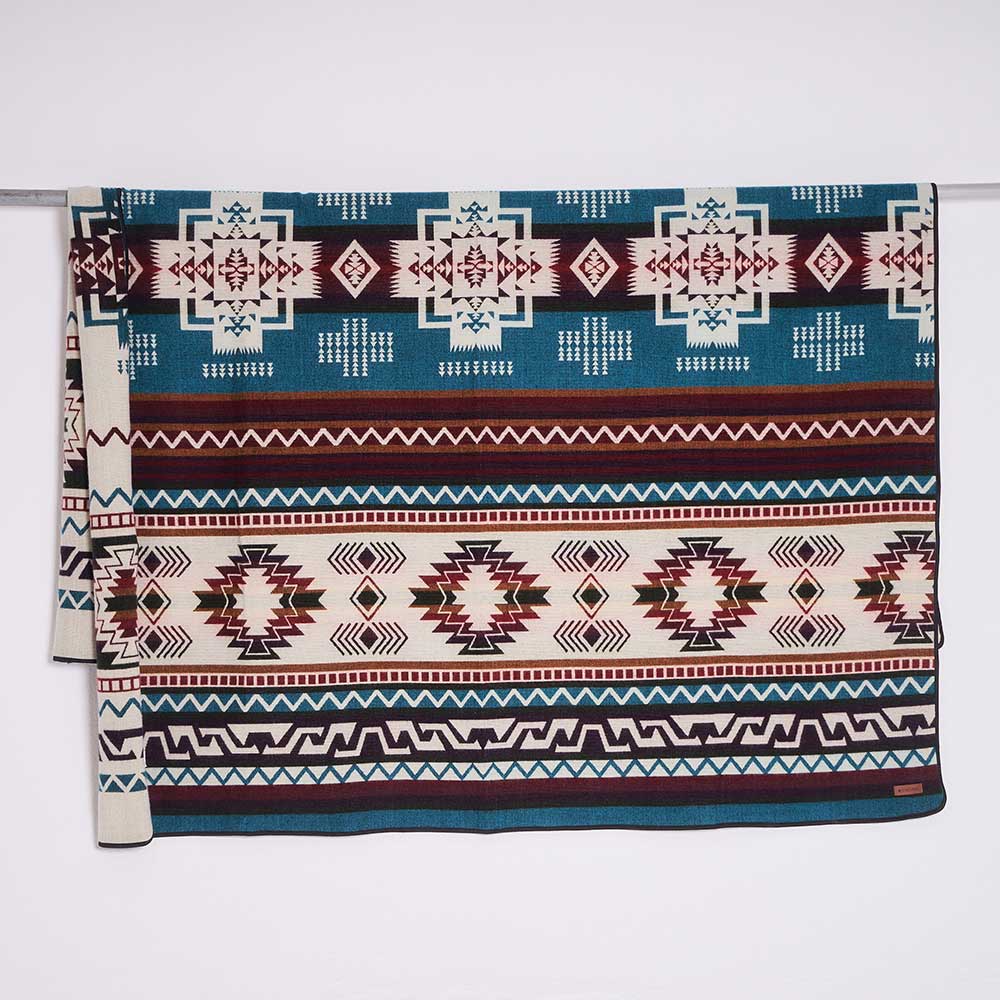 ETHNO Kingsize Decke Esmeraldas Turquoise