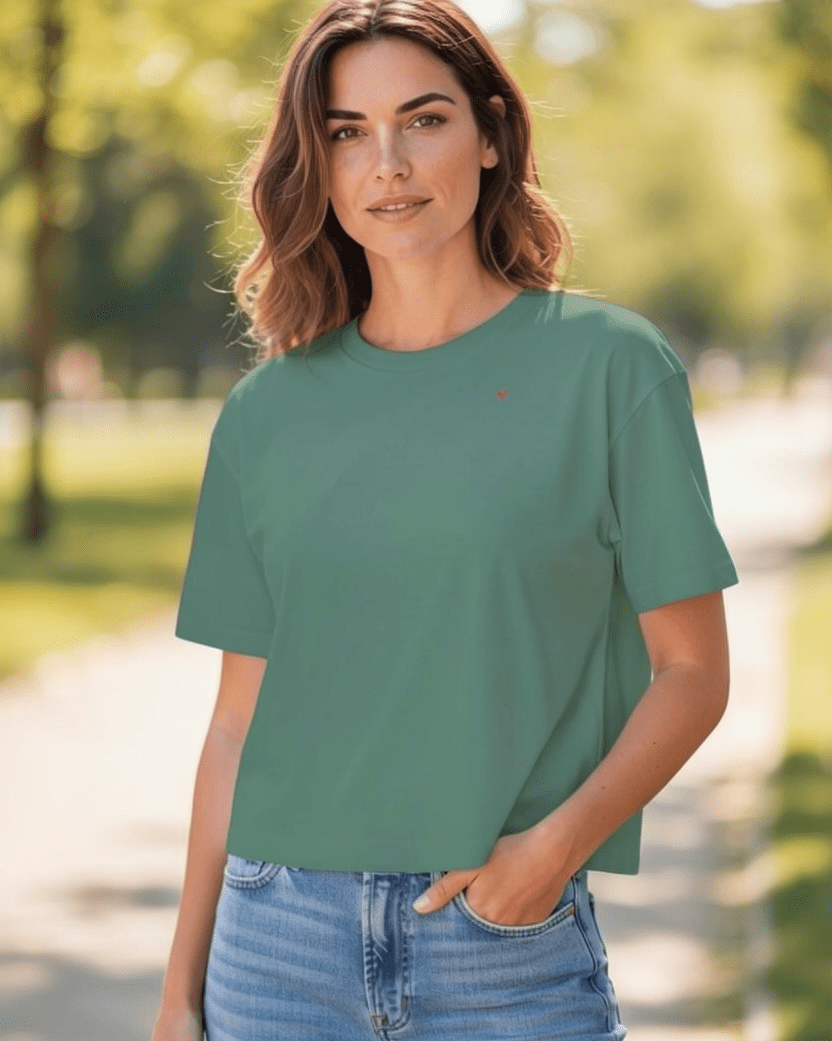 Boxy Shirt mit Herz-Stick von simply love it (Bio-Baumwolle) simply love it.- simply love it.