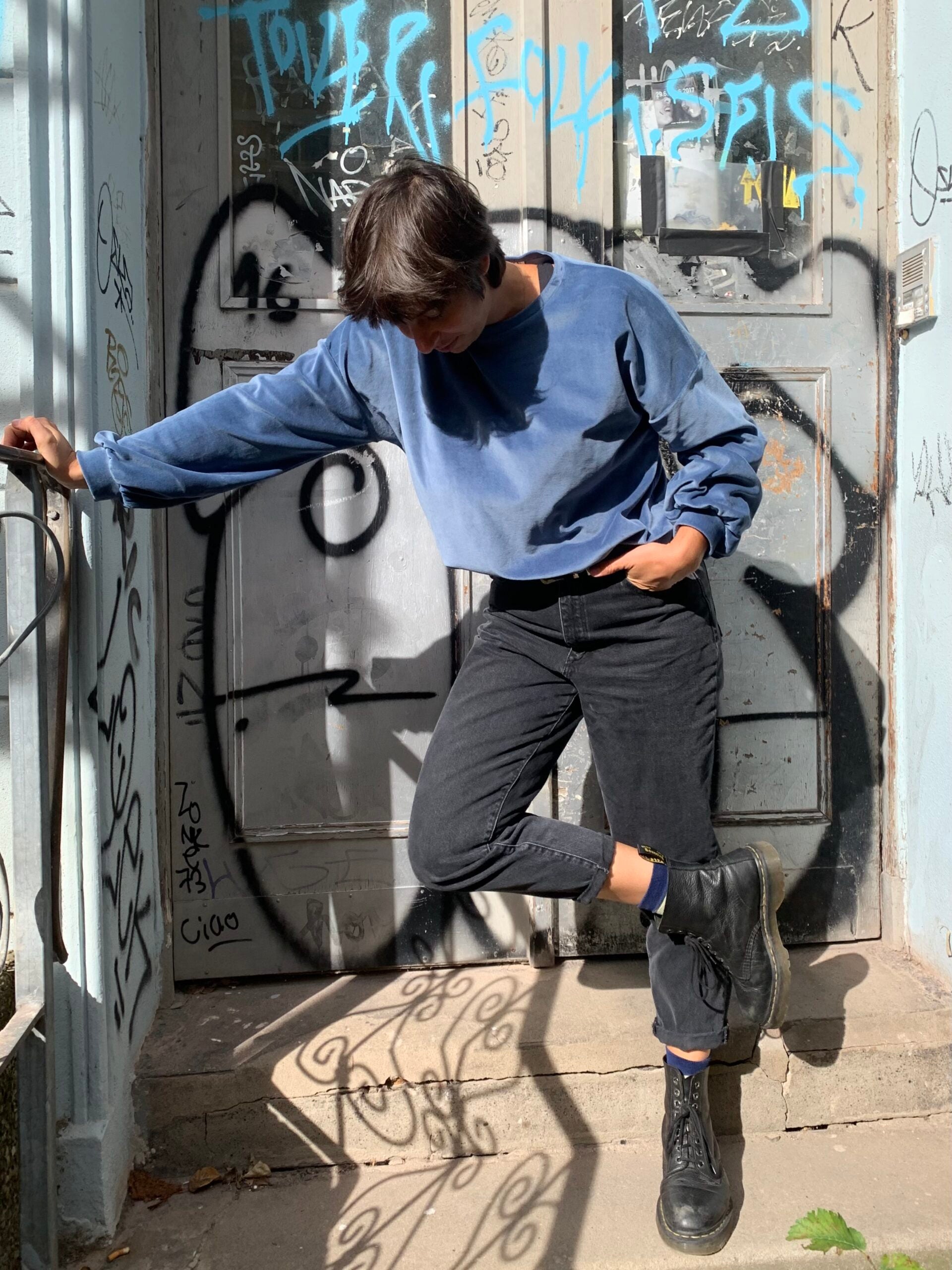 Nickipullover - Rauchblau