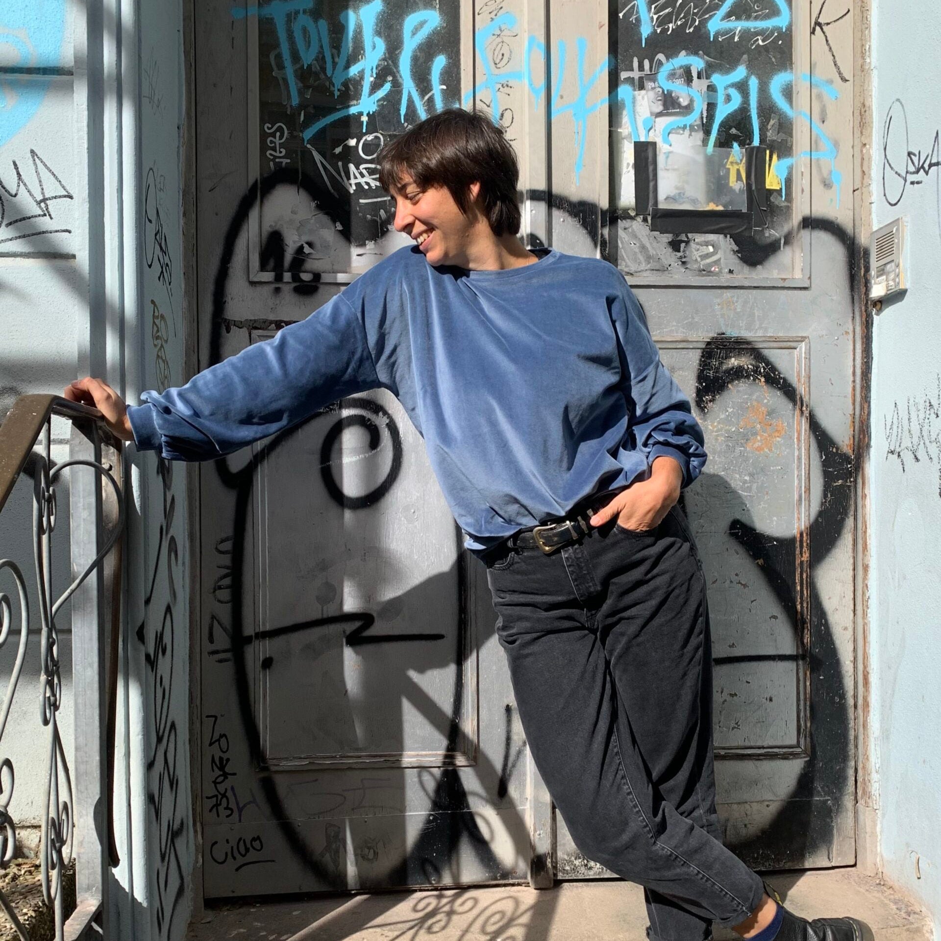 Nickipullover - Rauchblau