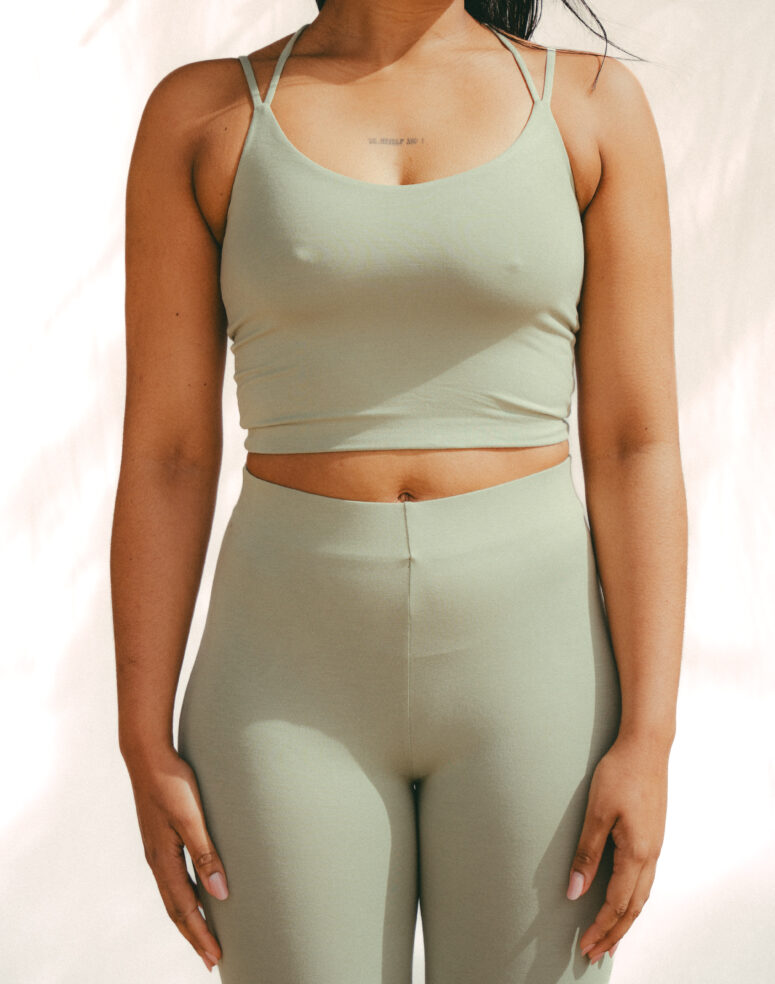 Alare 4-way Crop Top in Pistacia