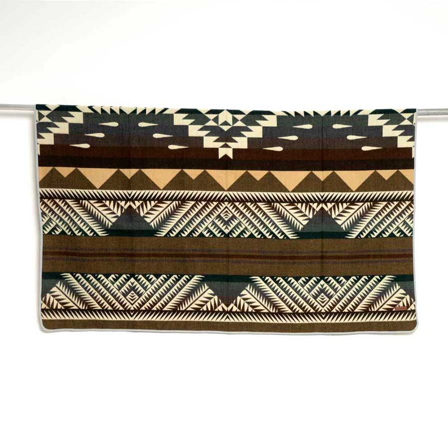 ETHNO Kingsize Decke Brown/ Green