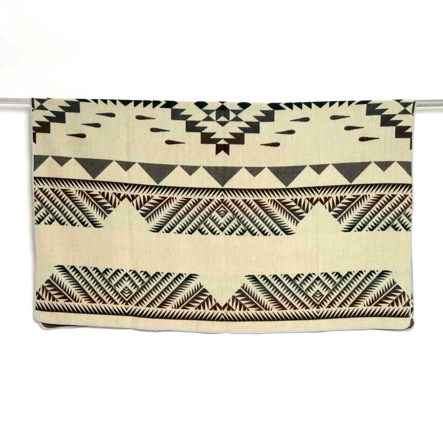 ETHNO Kingsize Decke Brown/ Green