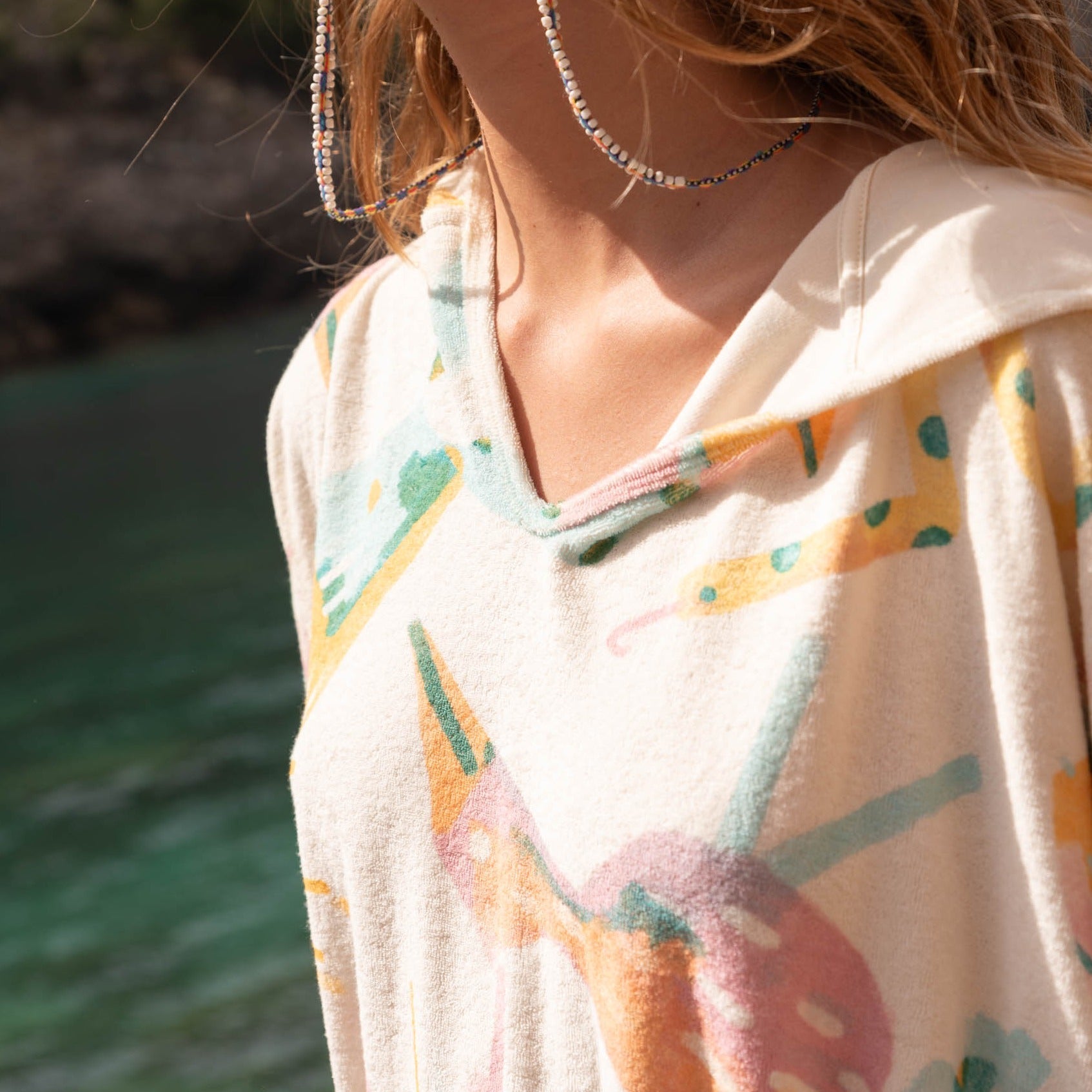 Badeponcho gemustert PANI Bio-Baumwolle | KOHO