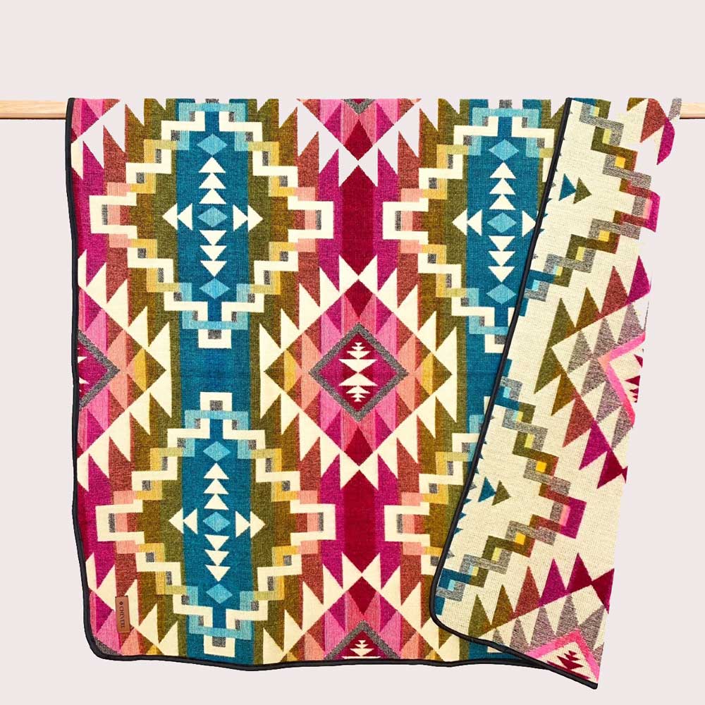 Boho Reise-Decke 110x205cm I Cotopaxi Multicolor