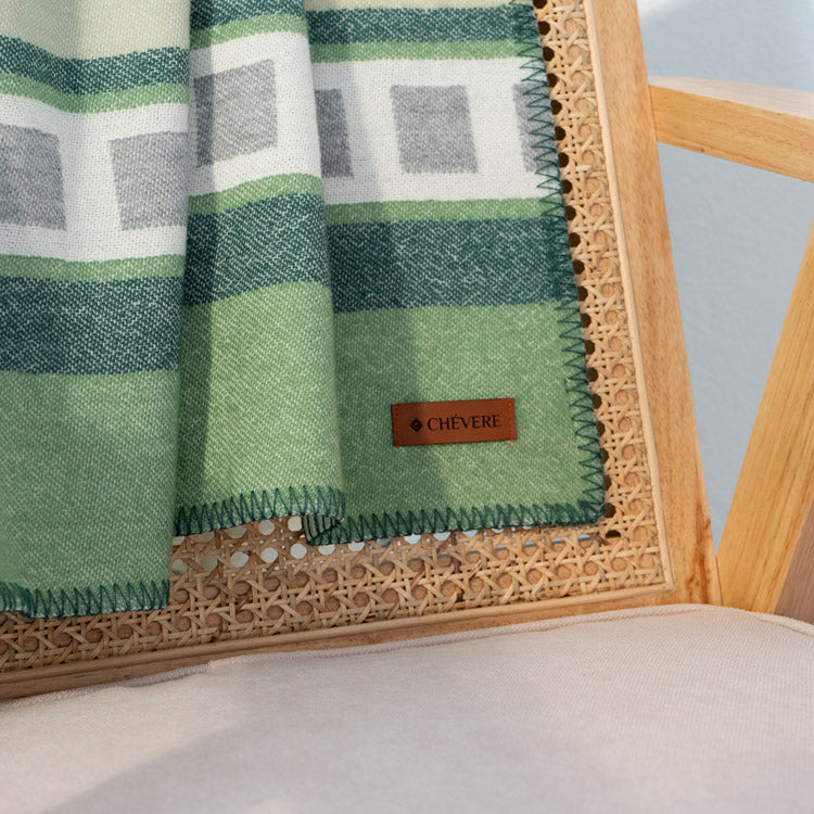 Boho Merino Wolldecke Sierra Andina Green