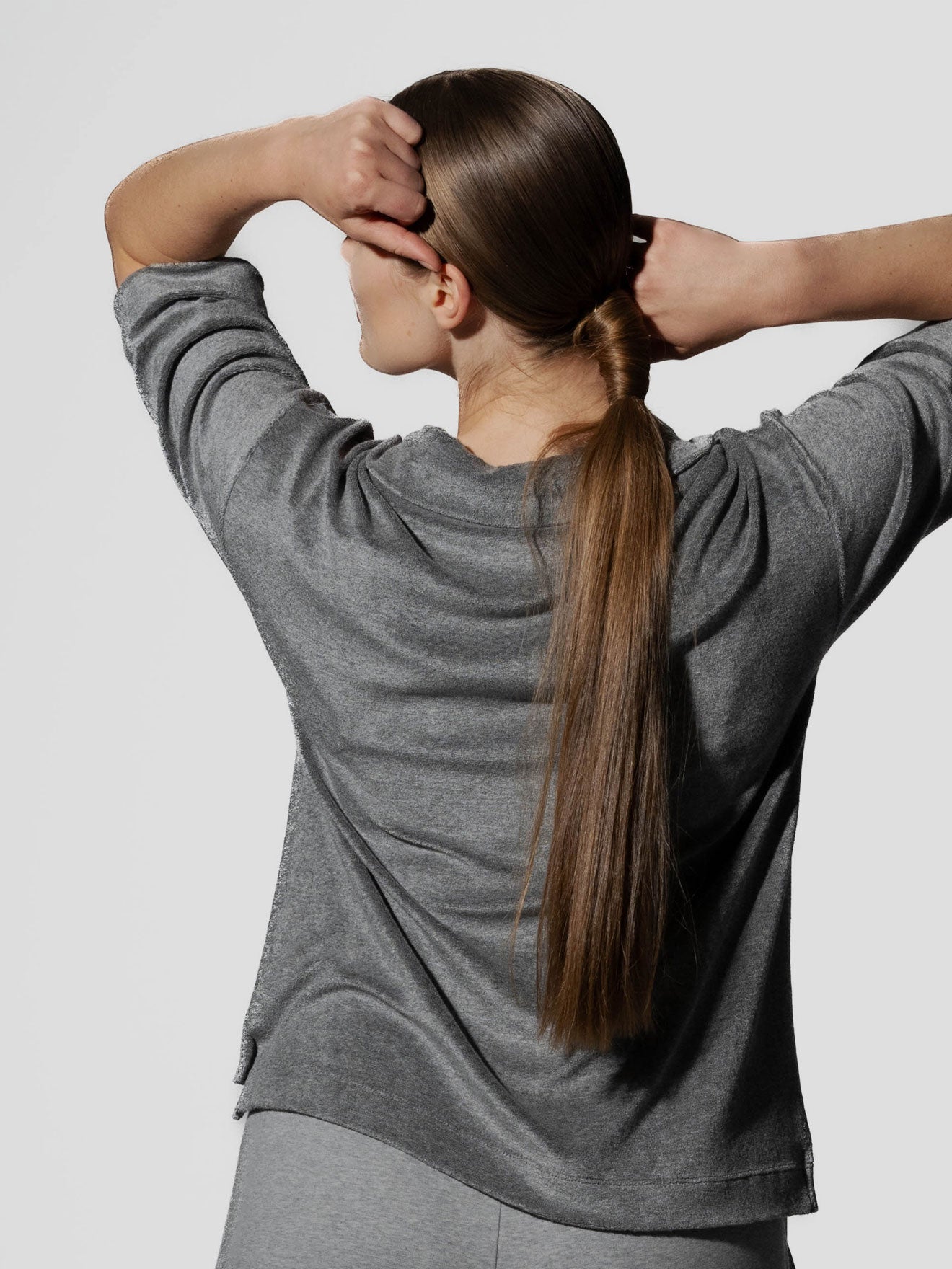 MIA Shirt aus Viskose-Frottee in Grau