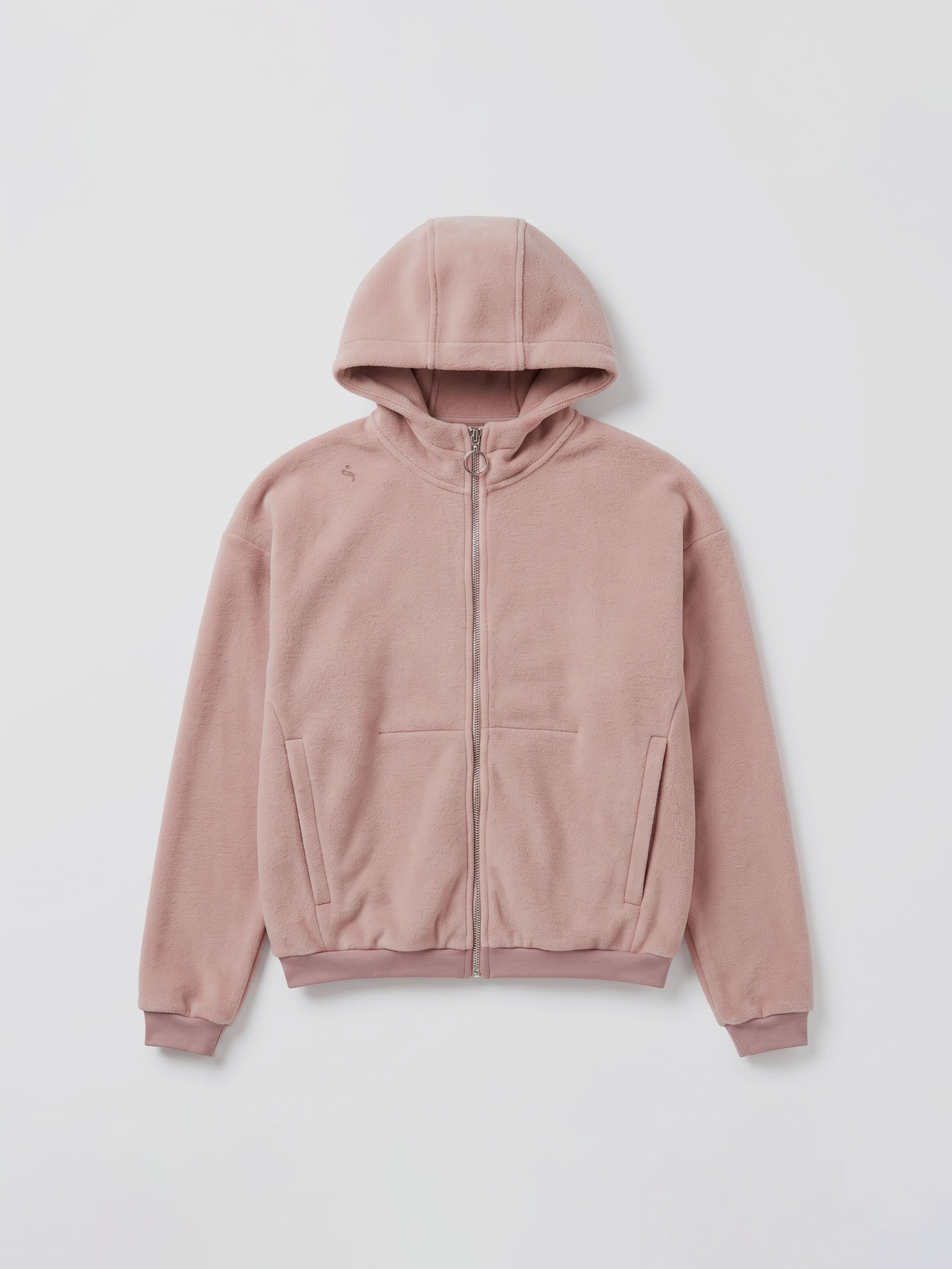 EMBER Fleece-Jacke aus Bio-Baumwolle in Dusty Pink